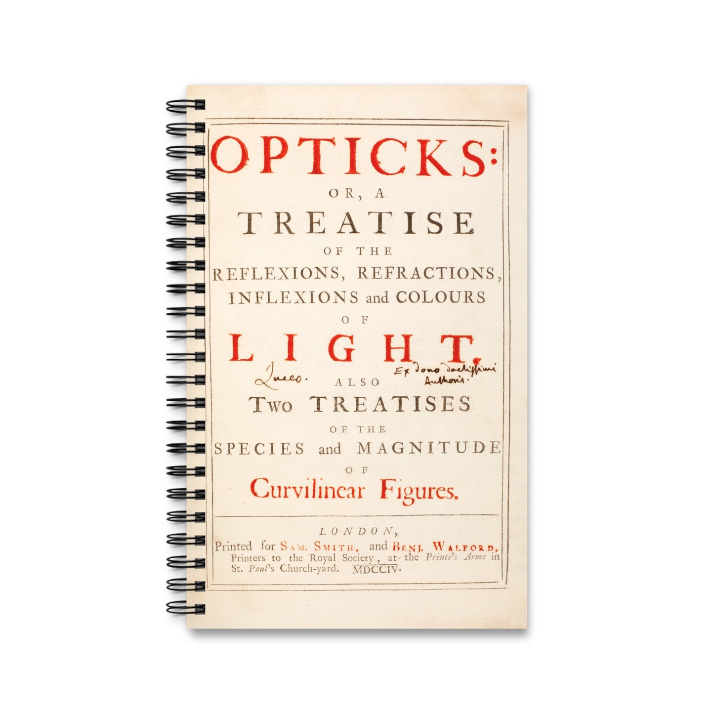Newton's Opticks Journal: Gifted to Halley, 'I Shine'
