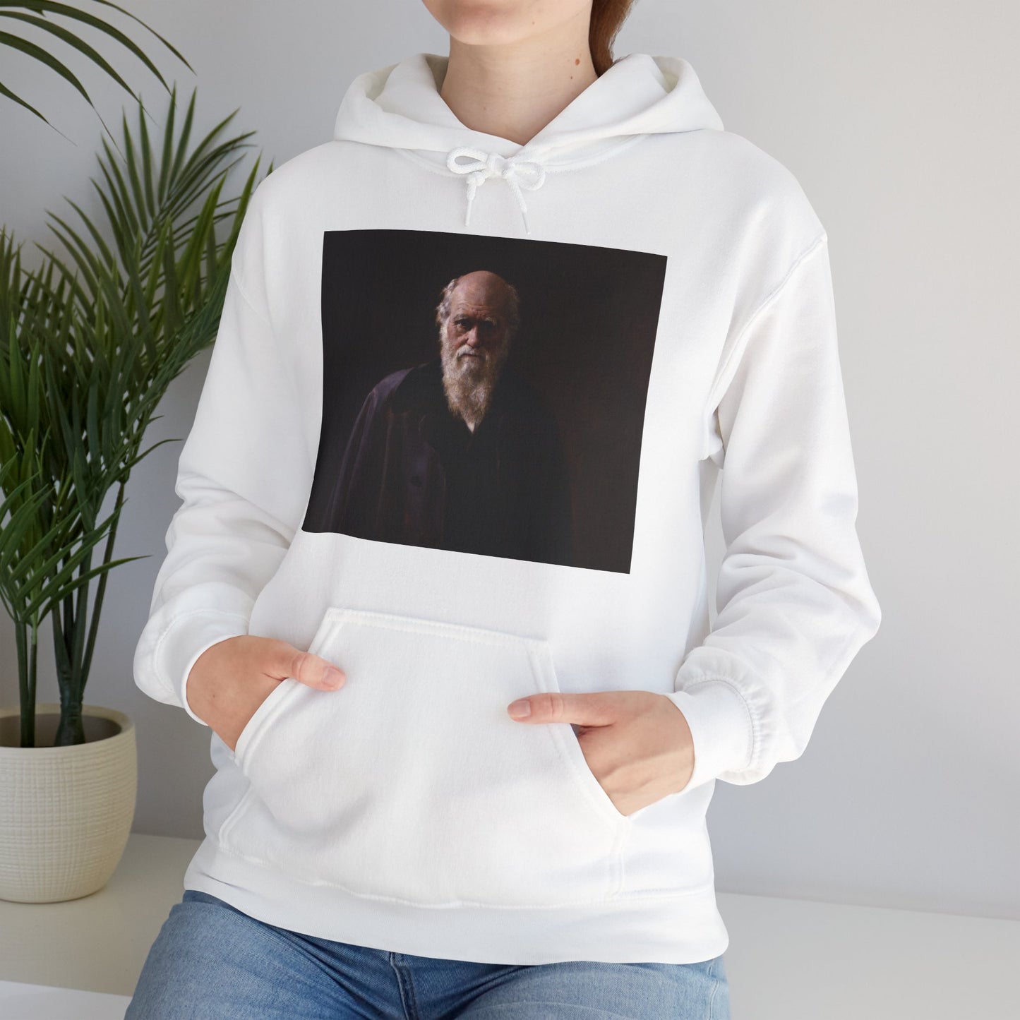 Charles Darwin Portrait Heavy Blend Unisex Hoodie
