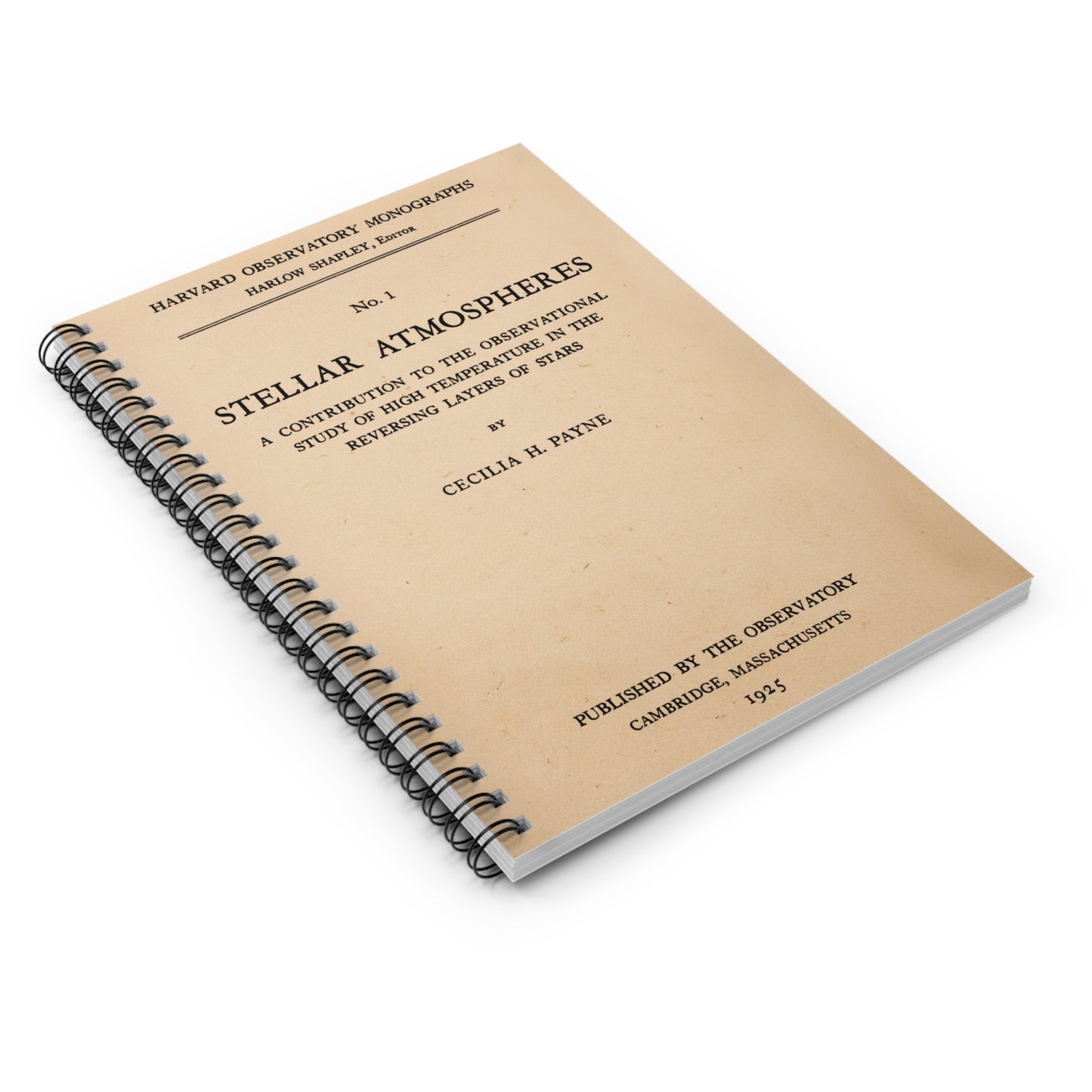 Cecilia Payne 'Stellar Atmospheres' Spiral Notebook