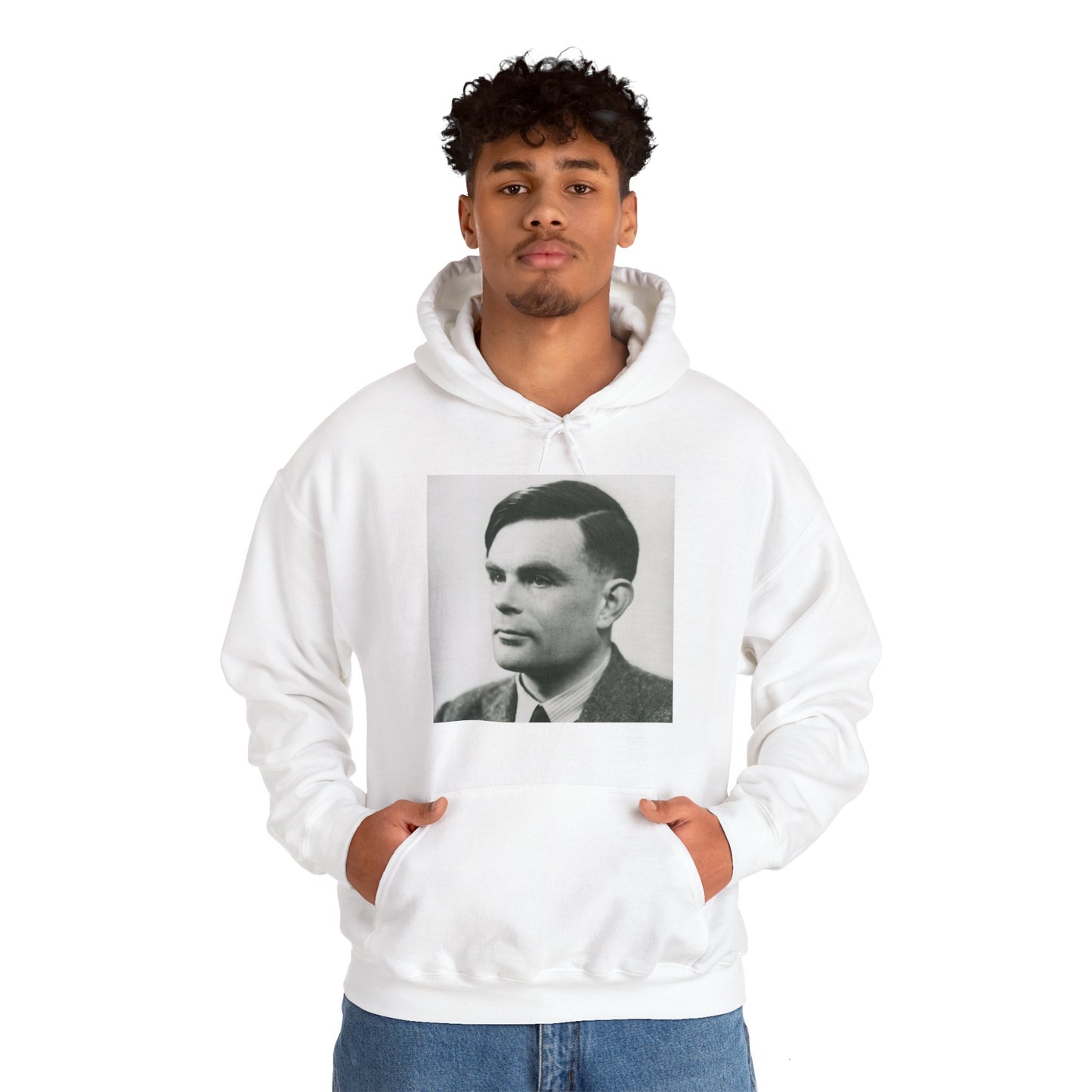 Alan Turing Portrait - Heavy Blend Unisex Hoodie