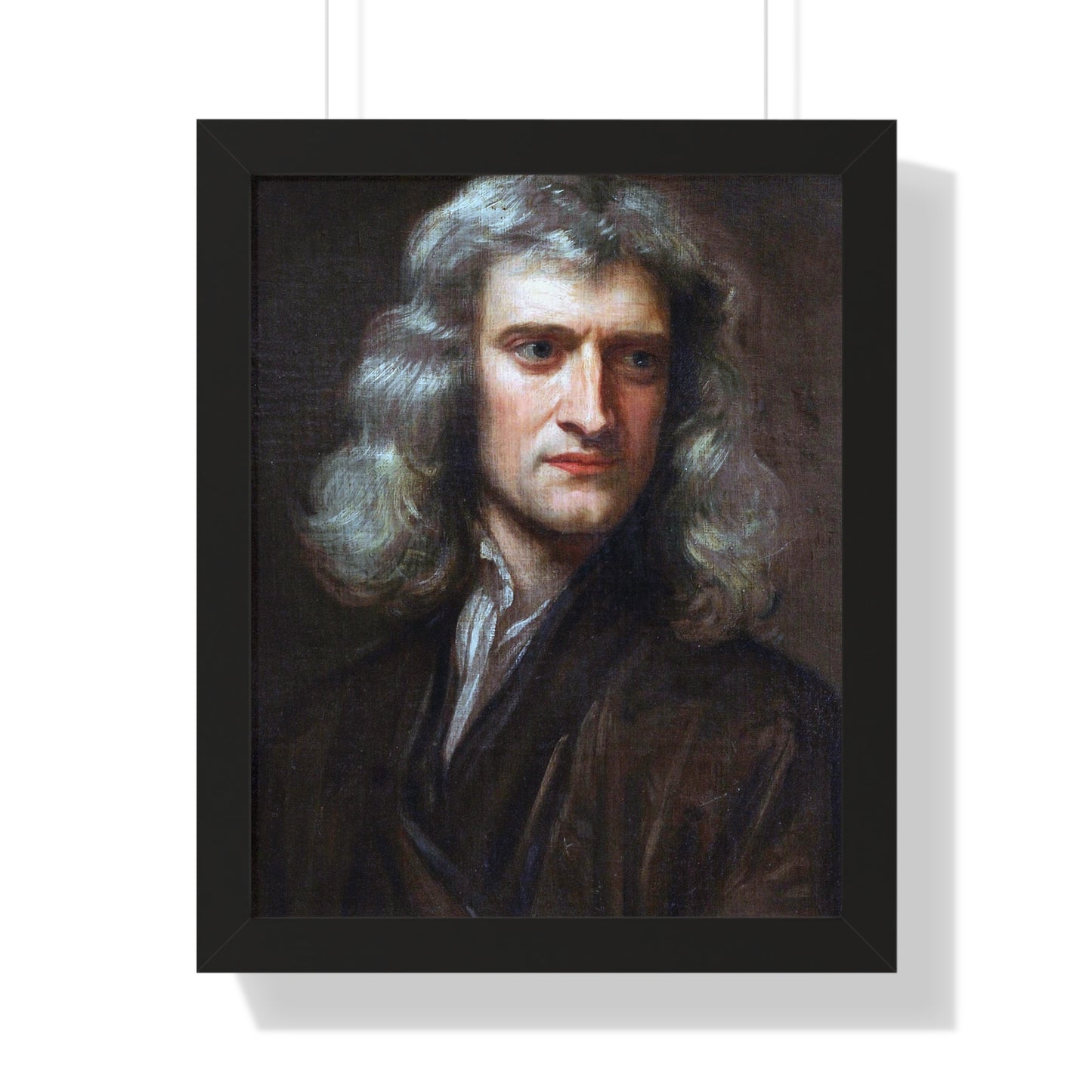 Framed Portrait of Isaac Newton by Godfrey Kneller