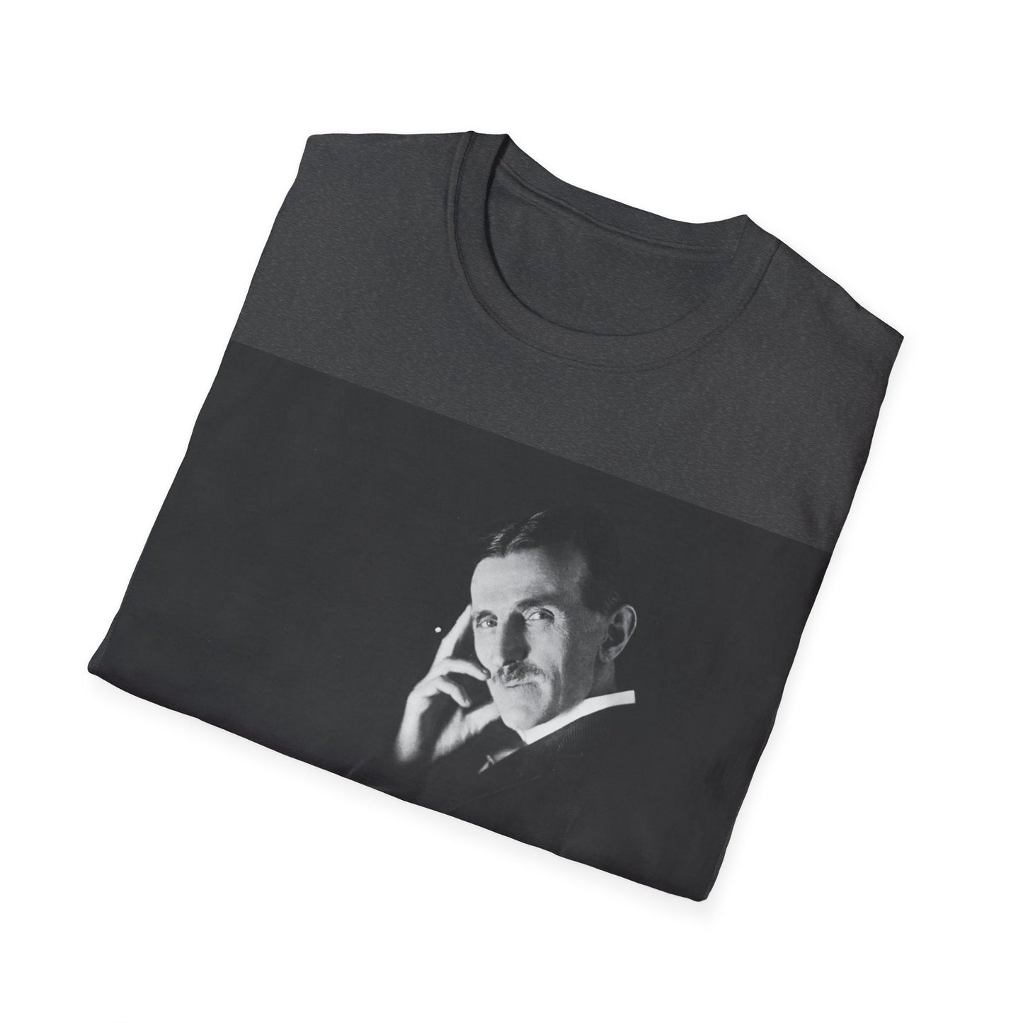 Nikola Tesla Portrait Softstyle Unisex T-Shirt