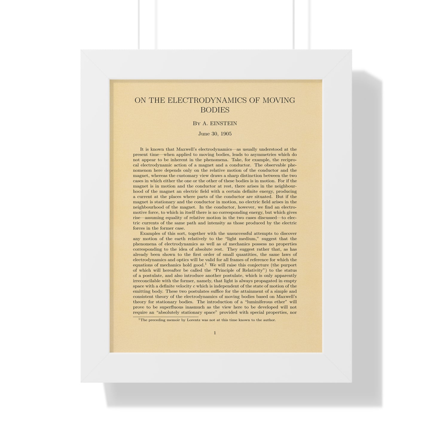 Einstein's Special Relativity Framed Poster