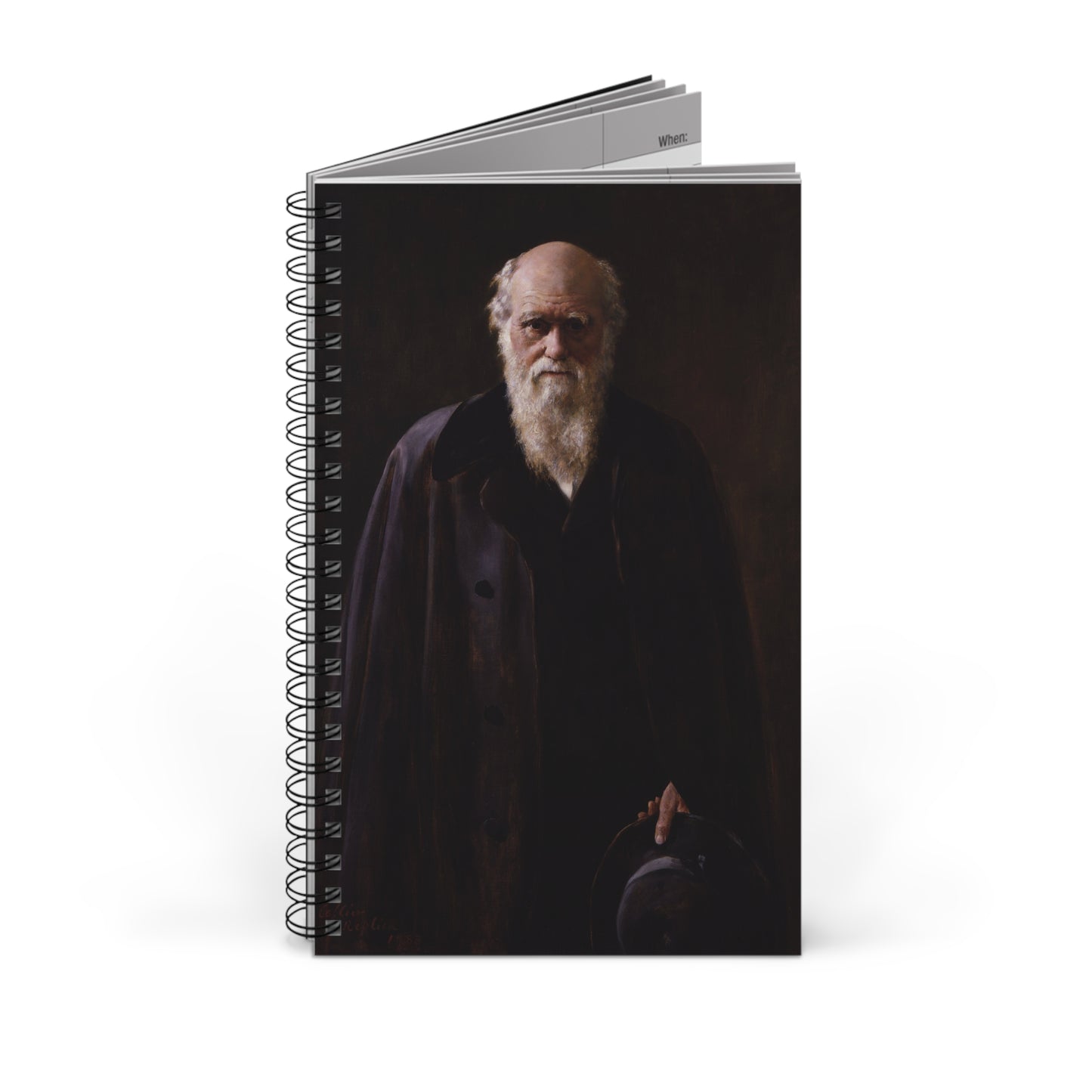 Charles Darwin Portrait Spiral Journal - Various Pages