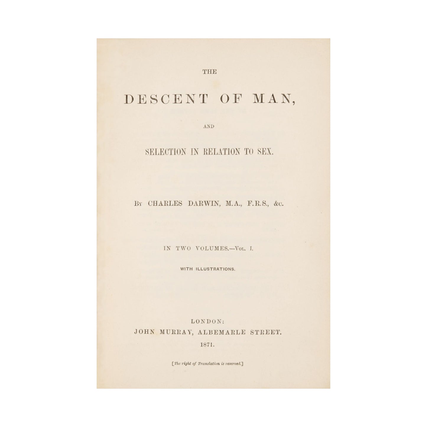 Darwin's Descent of Man - Premium Matte Vertical Poster