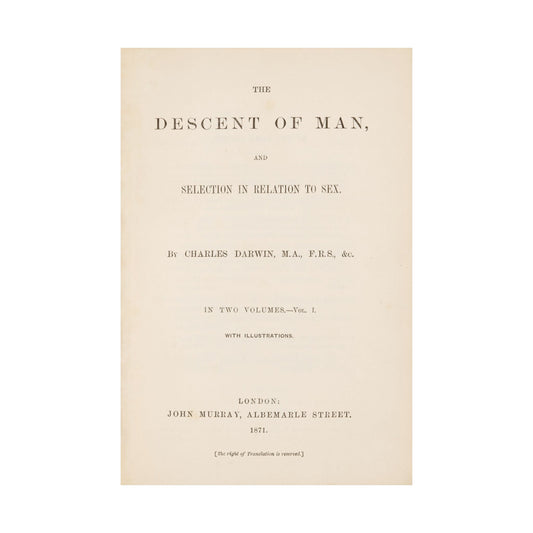 Darwin's Descent of Man - Premium Matte Vertical Poster