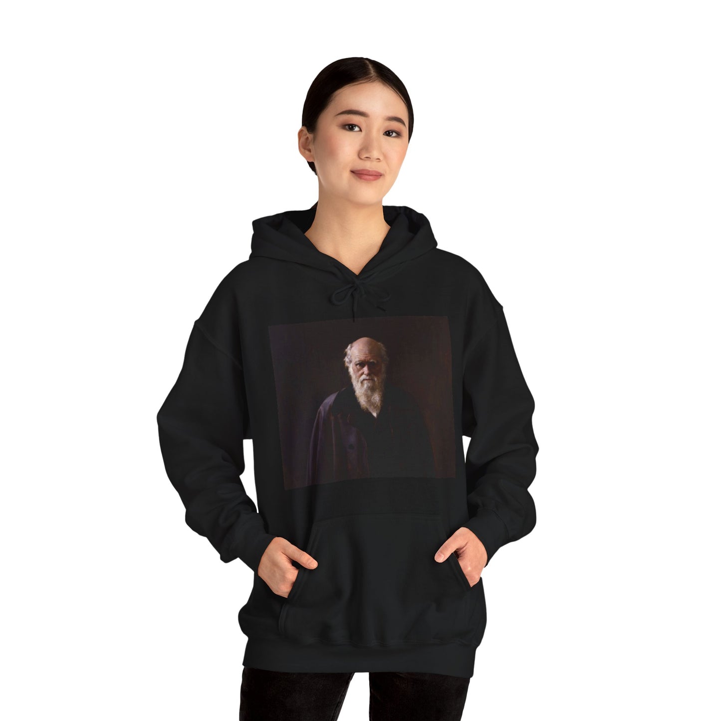 Charles Darwin Portrait Heavy Blend Unisex Hoodie