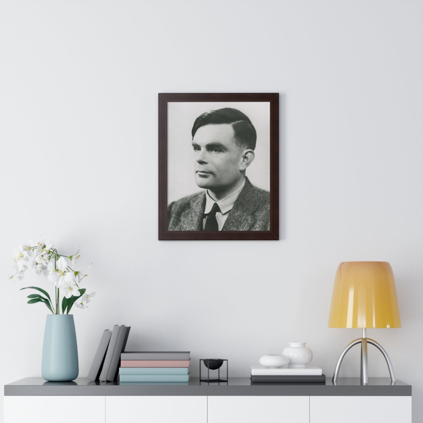 Framed Portrait of Alan Turing