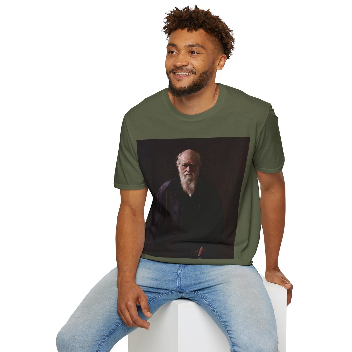 Charles Darwin Portrait Unisex Softstyle T-Shirt