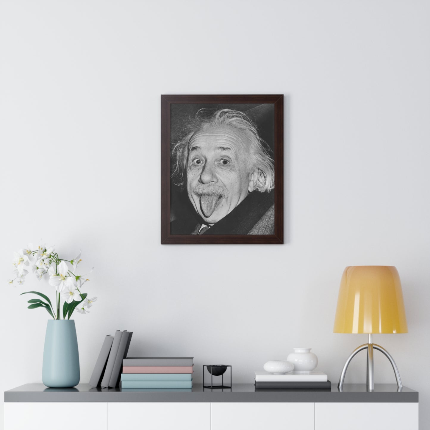 Einstein's Tongue: Iconic Framed Vertical Poster