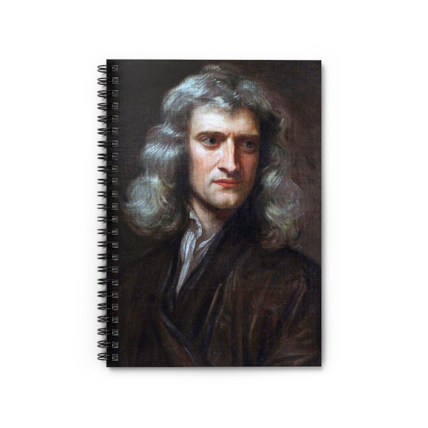 Isaac Newton Portrait Spiral Notebook - Ruled Line