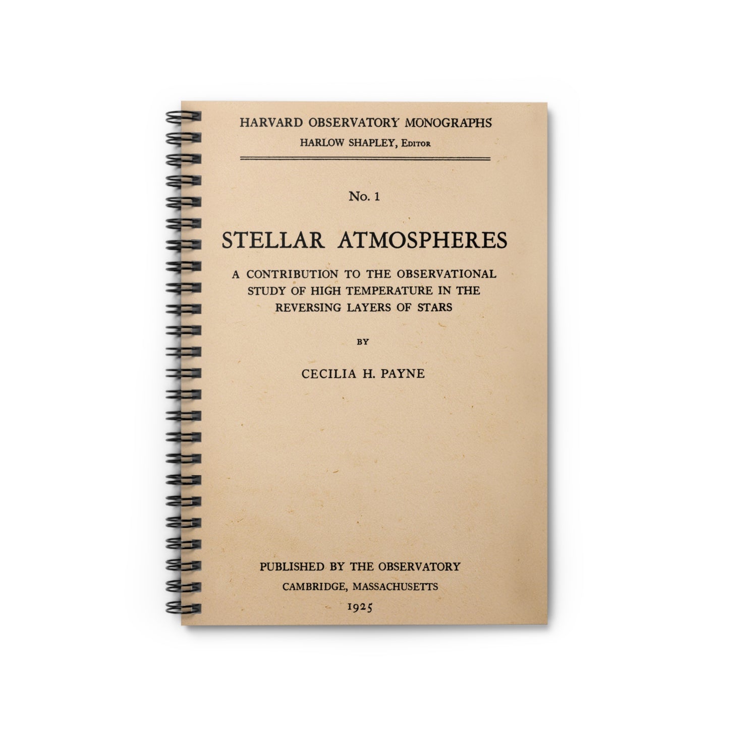 Cecilia Payne 'Stellar Atmospheres' Spiral Notebook