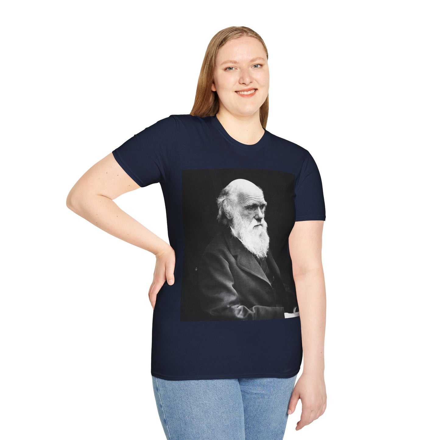 Charles Darwin Portrait - Softstyle Unisex T-Shirt