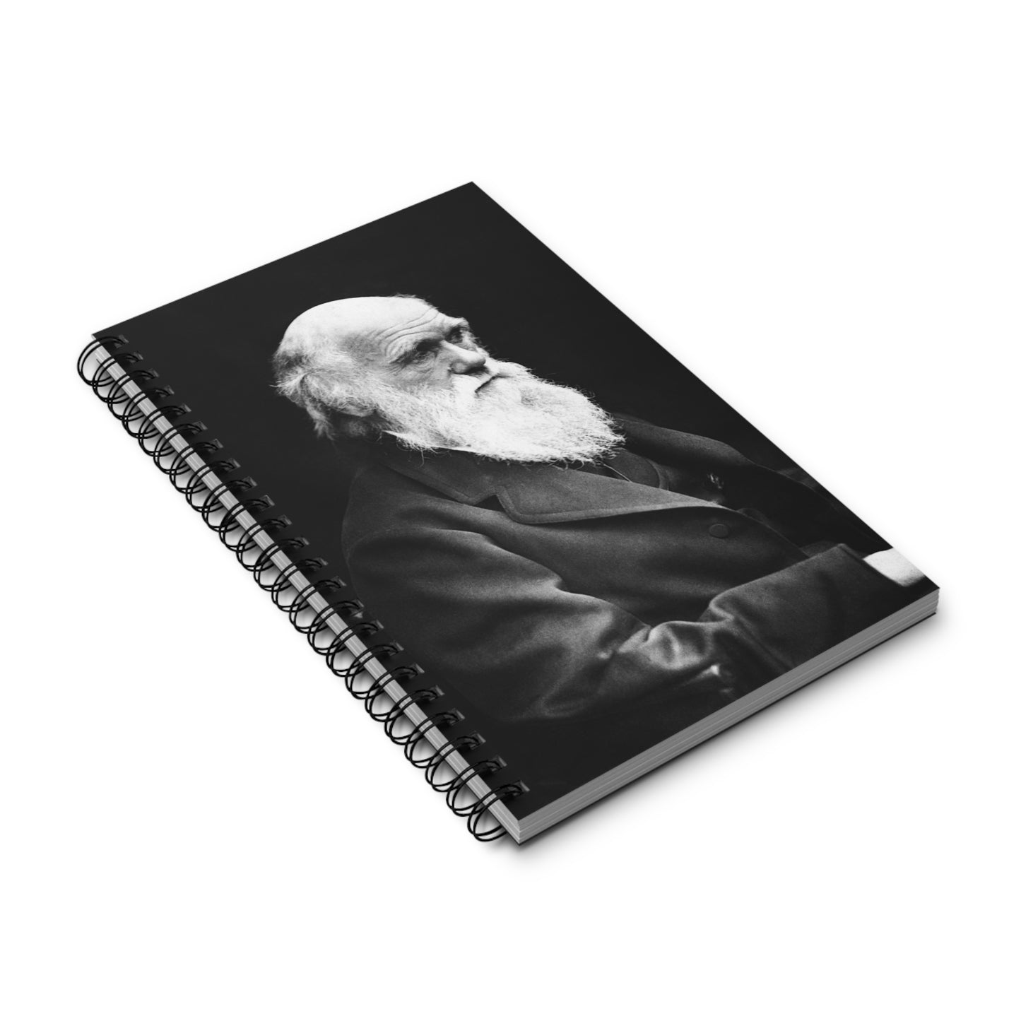 Charles Darwin Portrait Spiral Journal