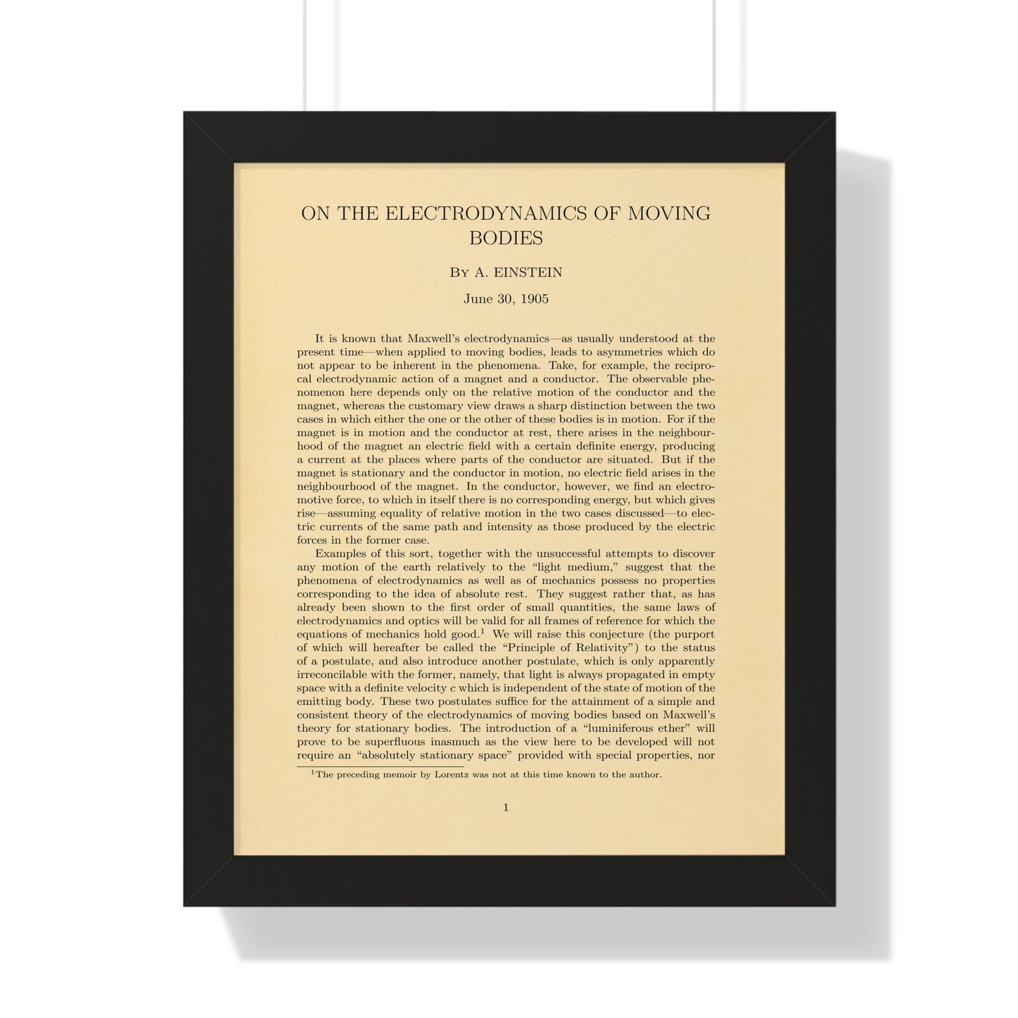 Einstein's Special Relativity Framed Poster