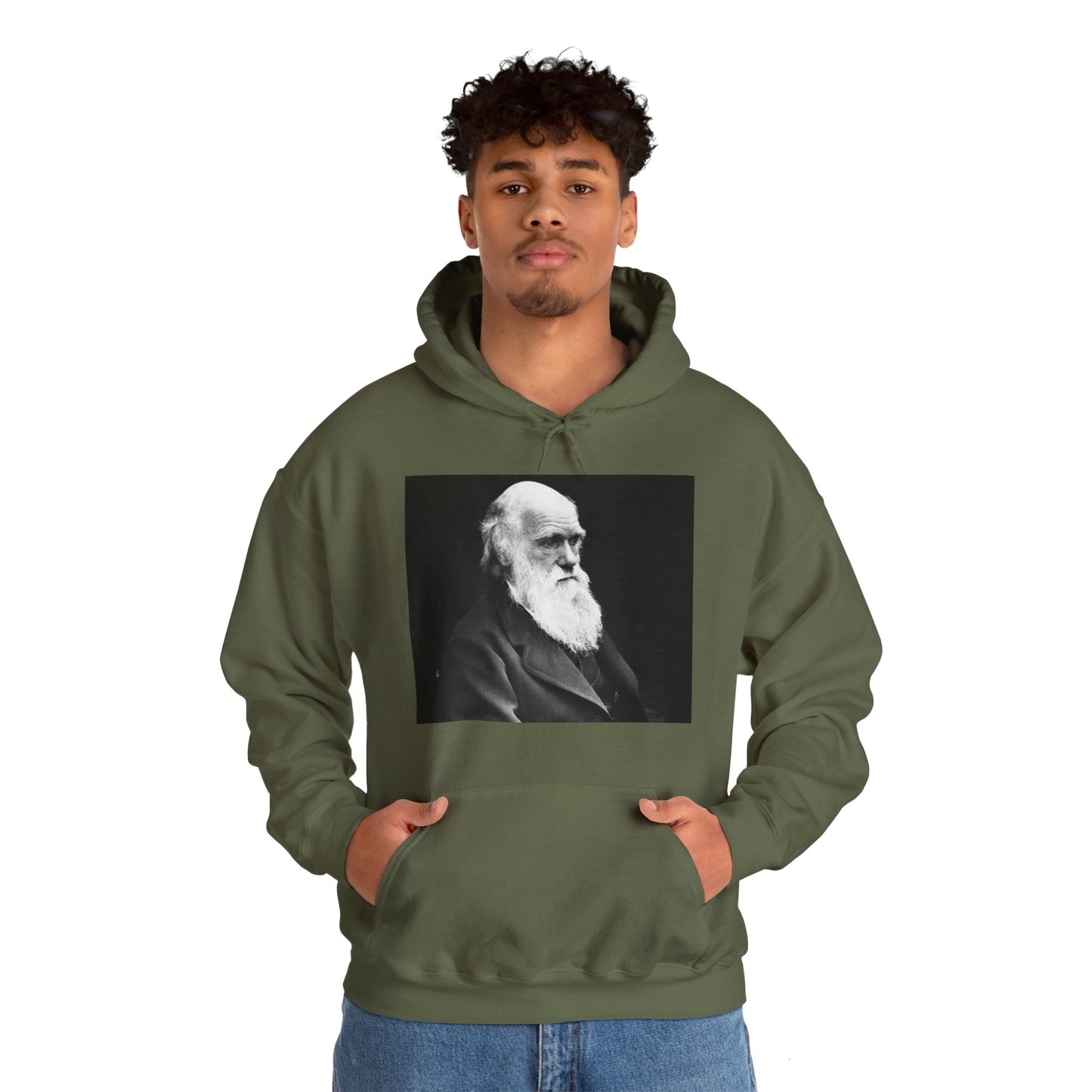 Charles Darwin Portrait Unisex Heavy Blend Hoodie