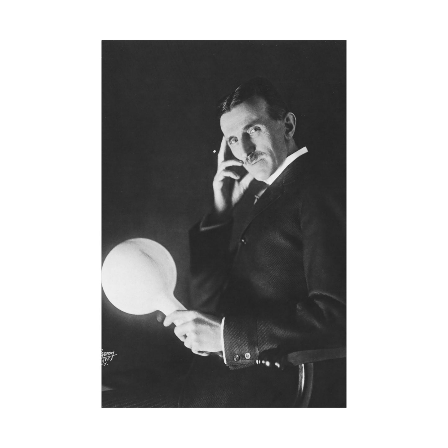 Nikola Tesla Portrait Matte Vertical Poster