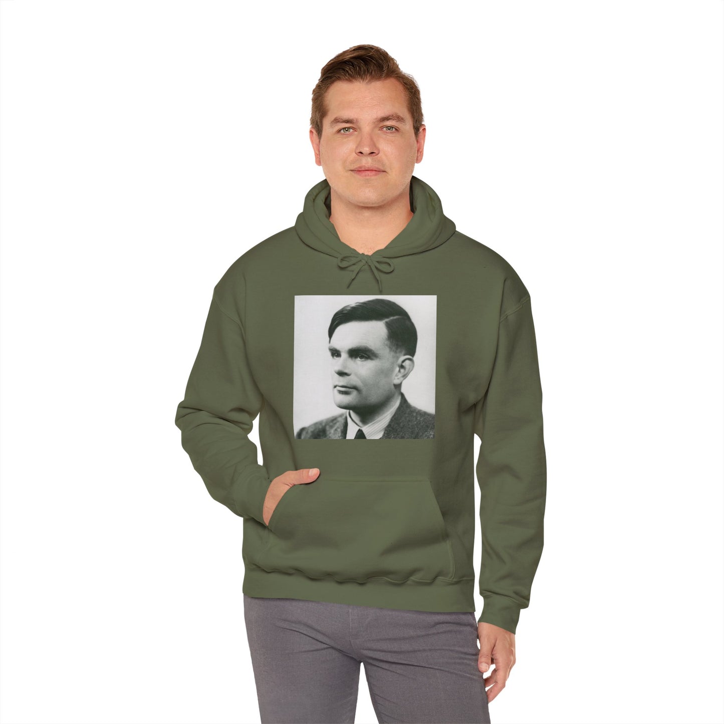 Alan Turing Portrait - Heavy Blend Unisex Hoodie