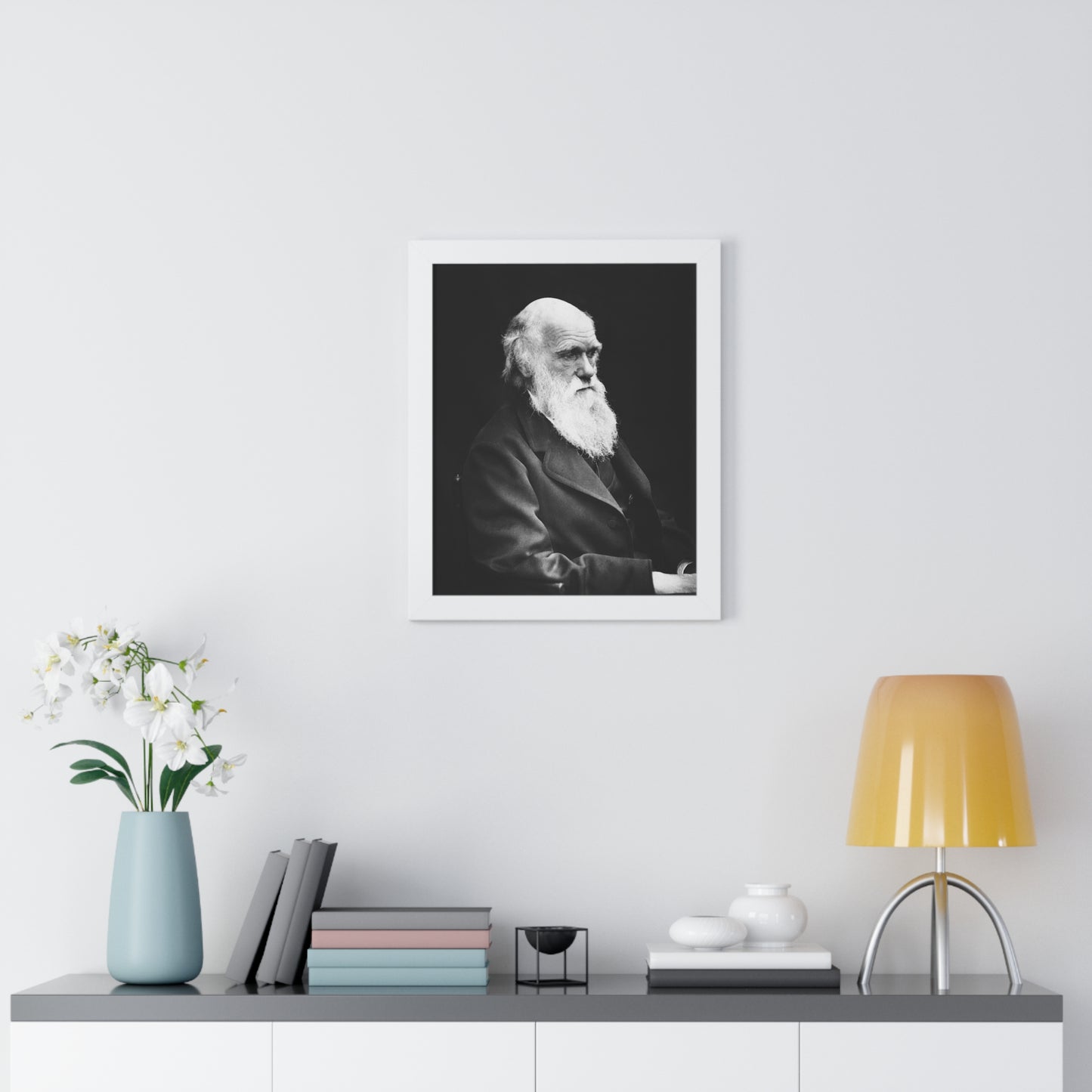 Framed Portrait: Charles Darwin