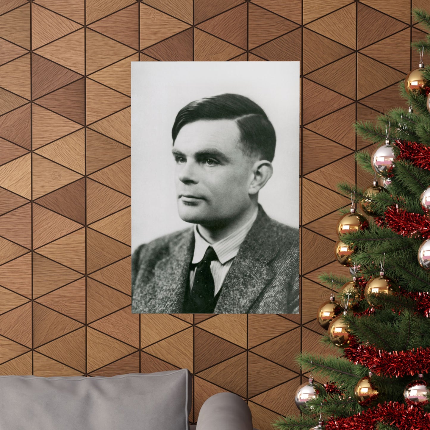 Alan Turing Portrait - Matte Vertical Poster