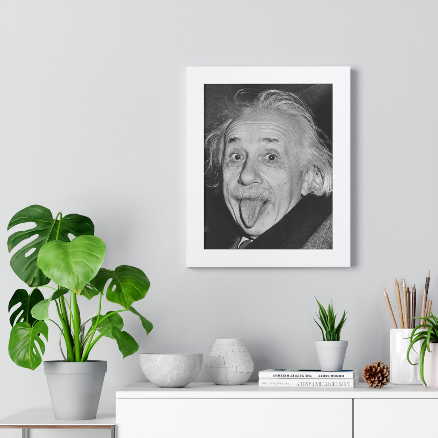 Einstein's Tongue: Iconic Framed Vertical Poster