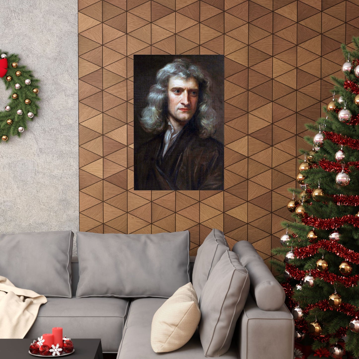 Isaac Newton Portrait Matte Vertical Poster