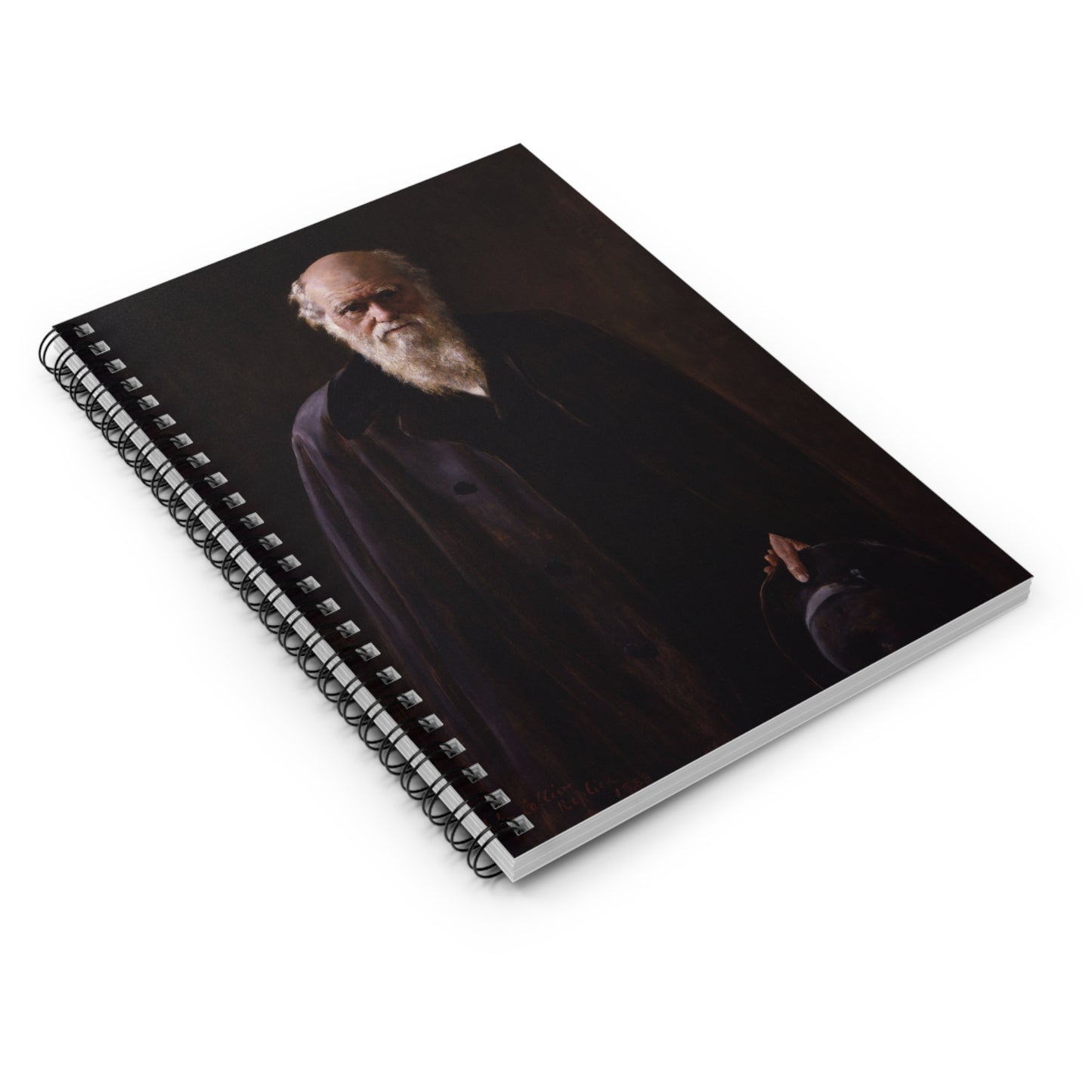 Charles Darwin Portrait Spiral Notebook - Ruled Line