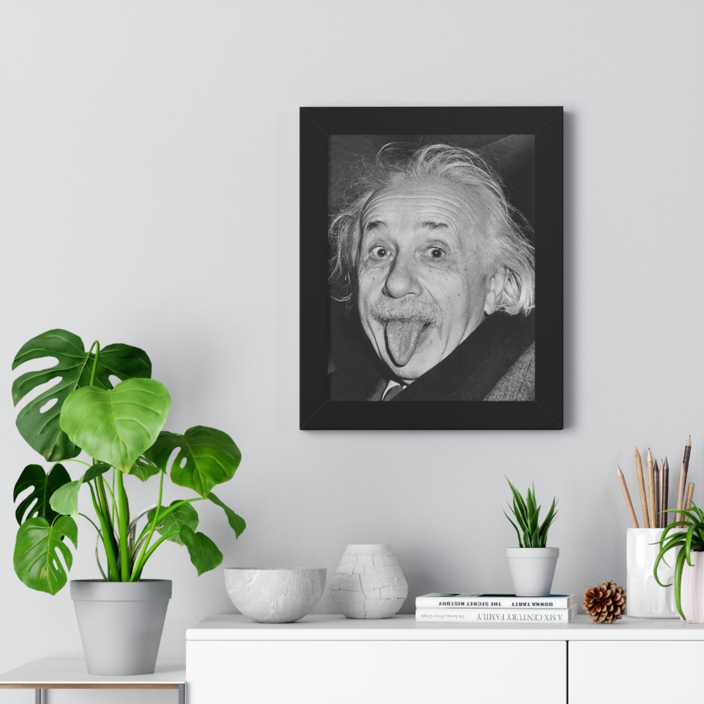 Einstein's Tongue: Iconic Framed Vertical Poster