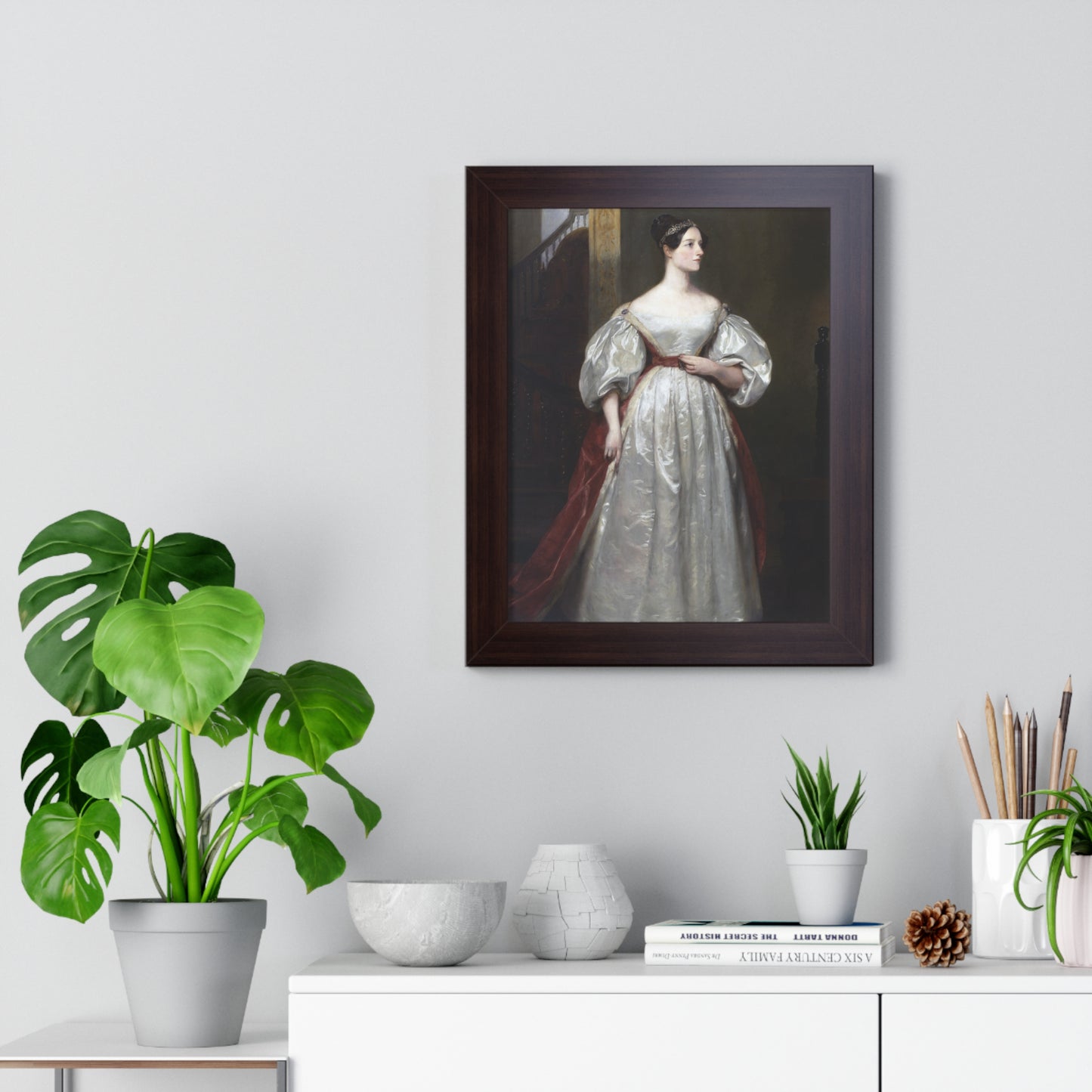 Ada Lovelace Framed Portrait: First Computer Programmer