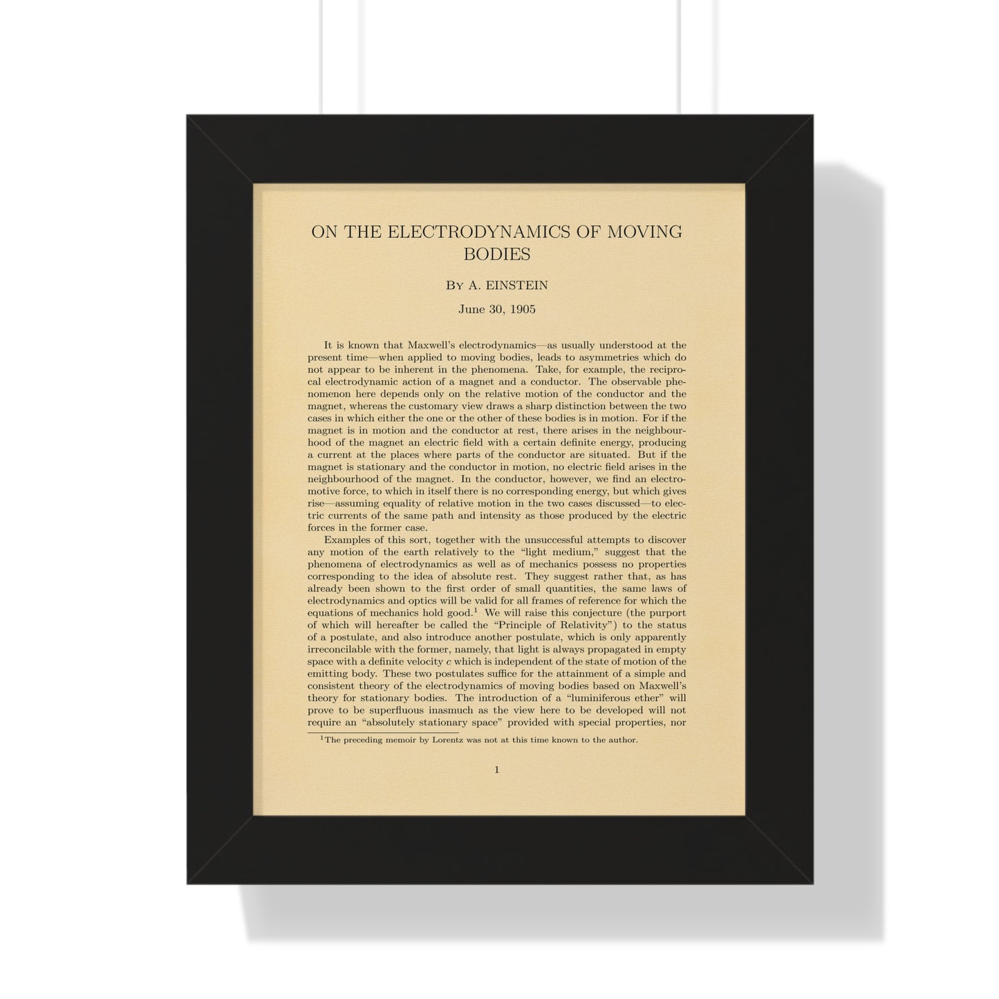 Einstein's Special Relativity Framed Poster