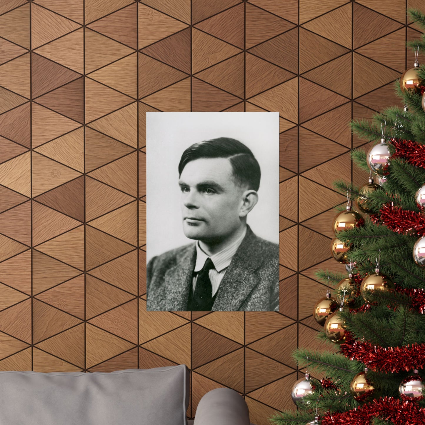 Alan Turing Portrait - Matte Vertical Poster