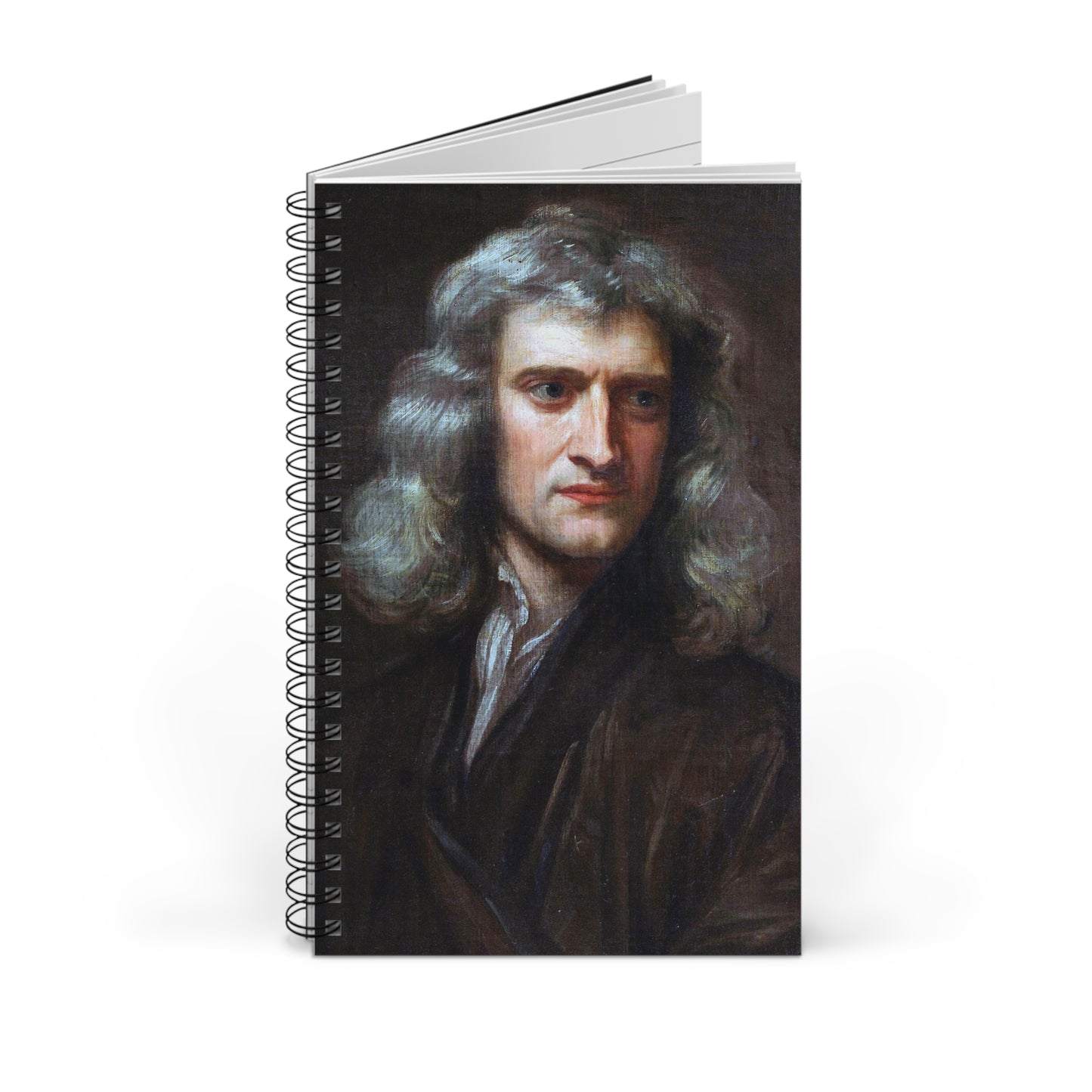 Isaac Newton Portrait Spiral Journal - Classic Design