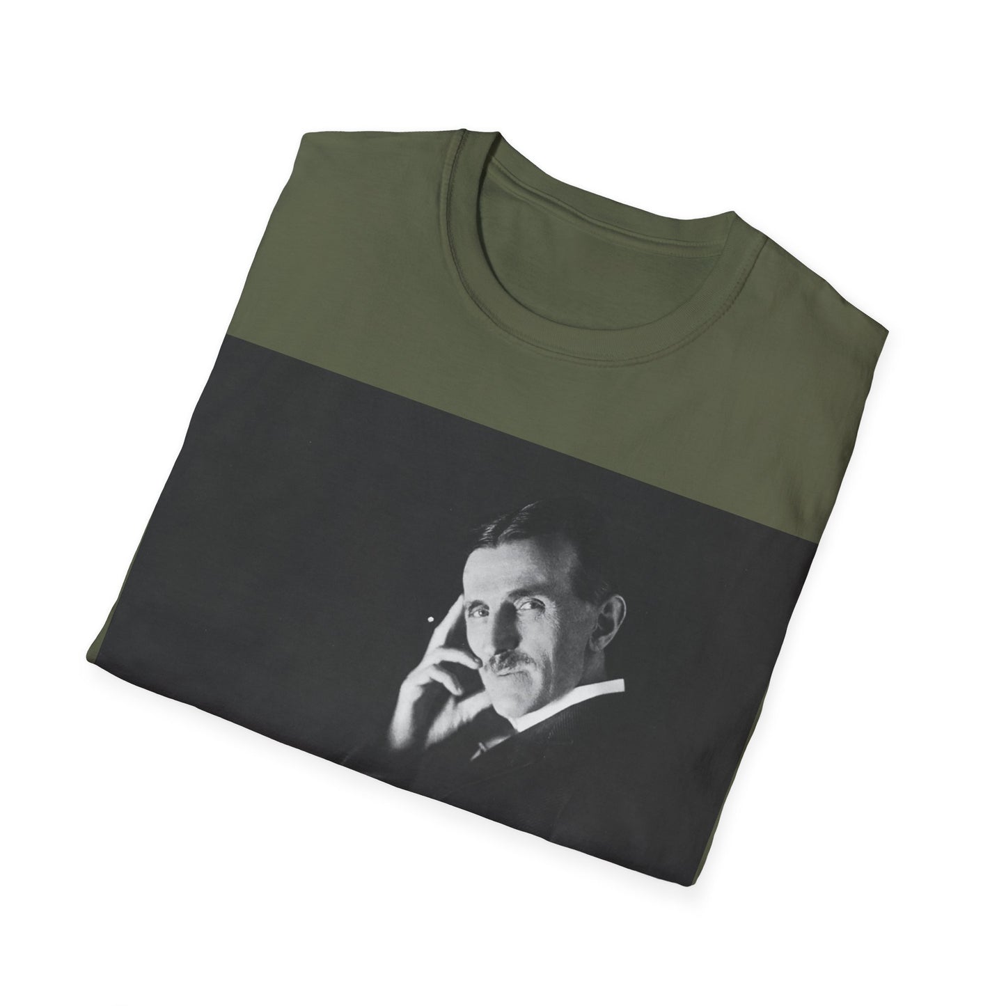 Nikola Tesla Portrait Softstyle Unisex T-Shirt