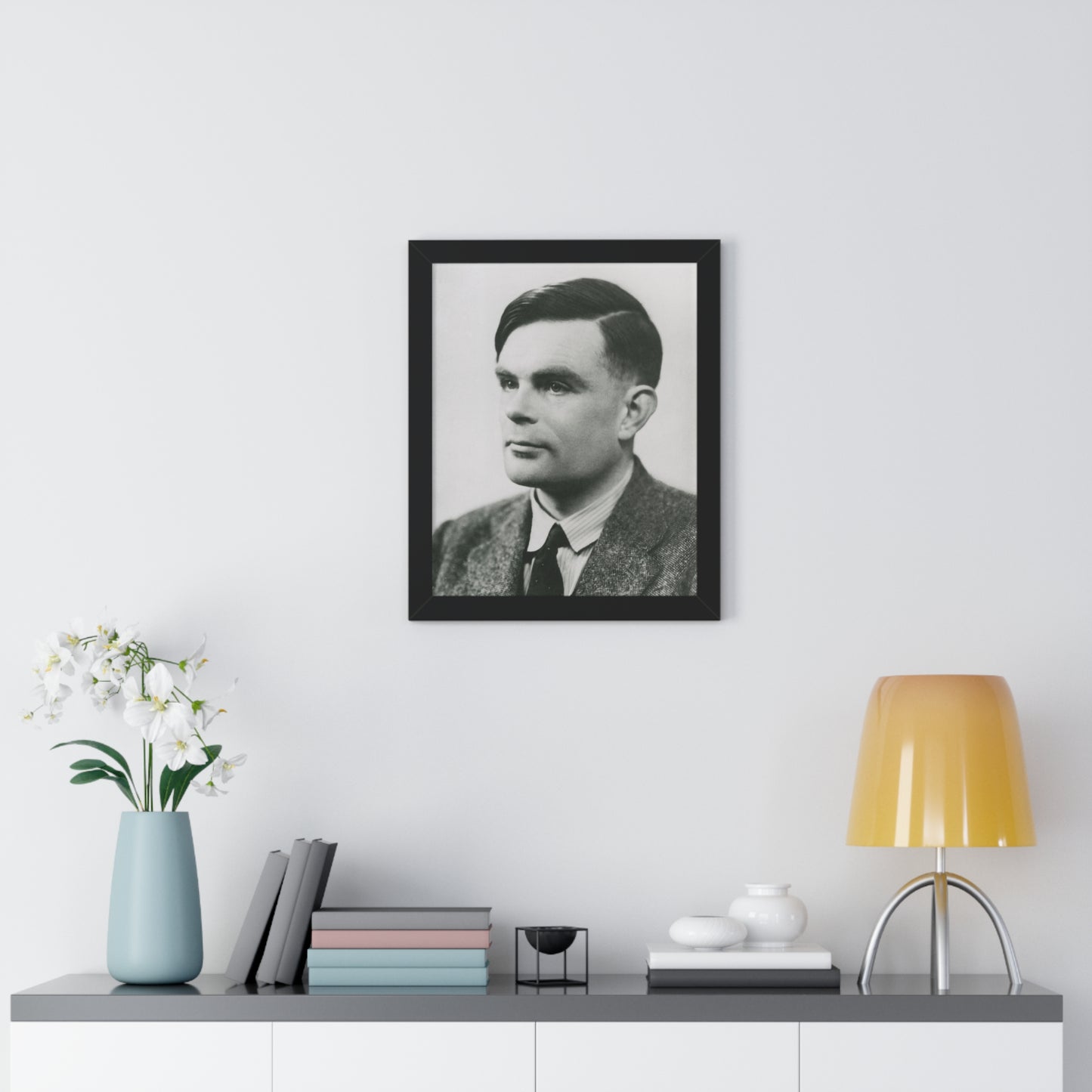 Framed Portrait of Alan Turing