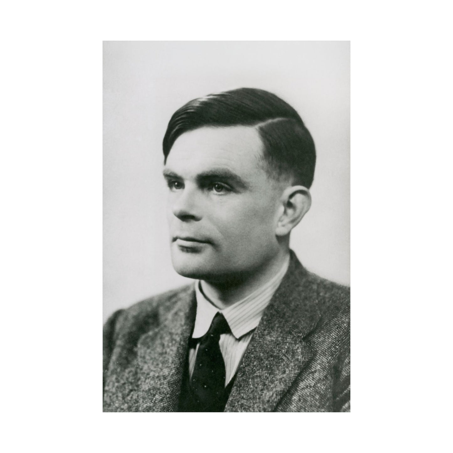 Alan Turing Portrait - Matte Vertical Poster