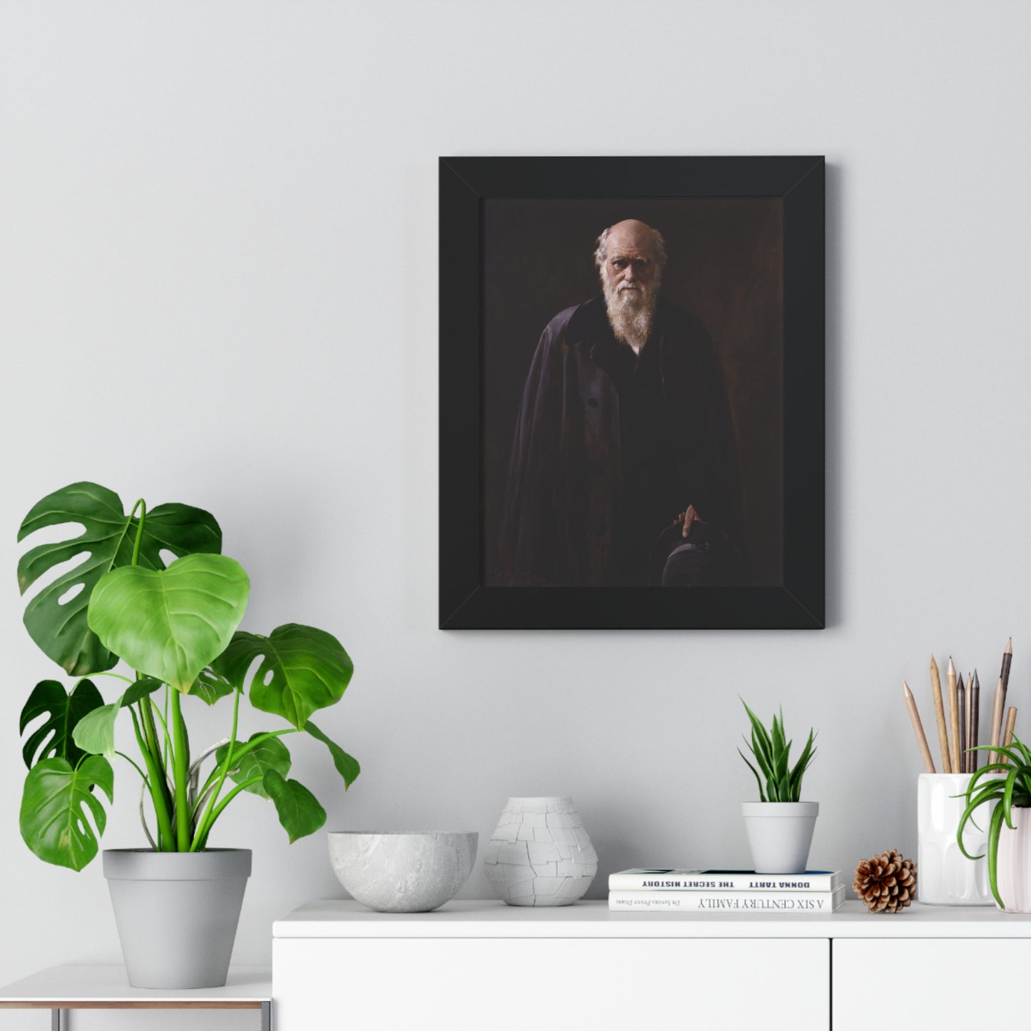 Charles Darwin Framed Portrait by John Collier