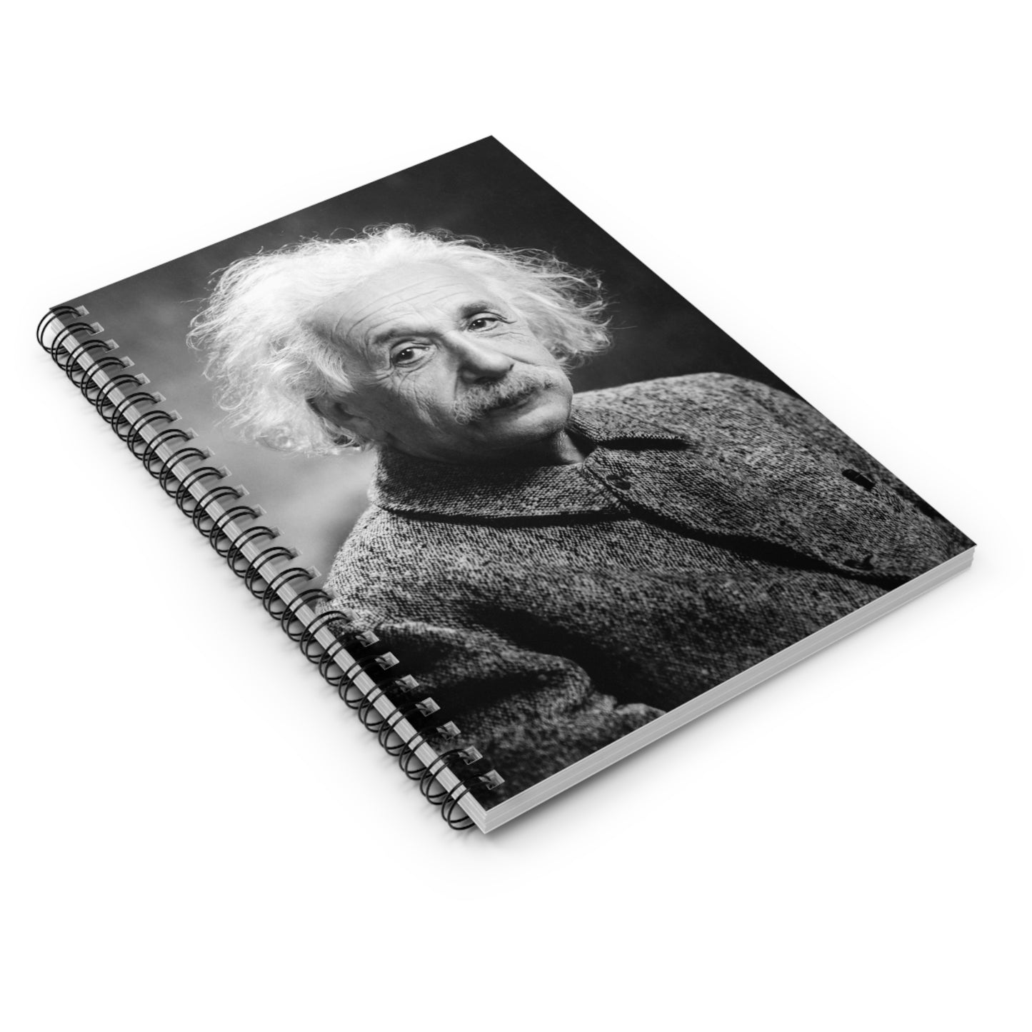 Einstein Portrait Spiral Notebook - Ruled Line