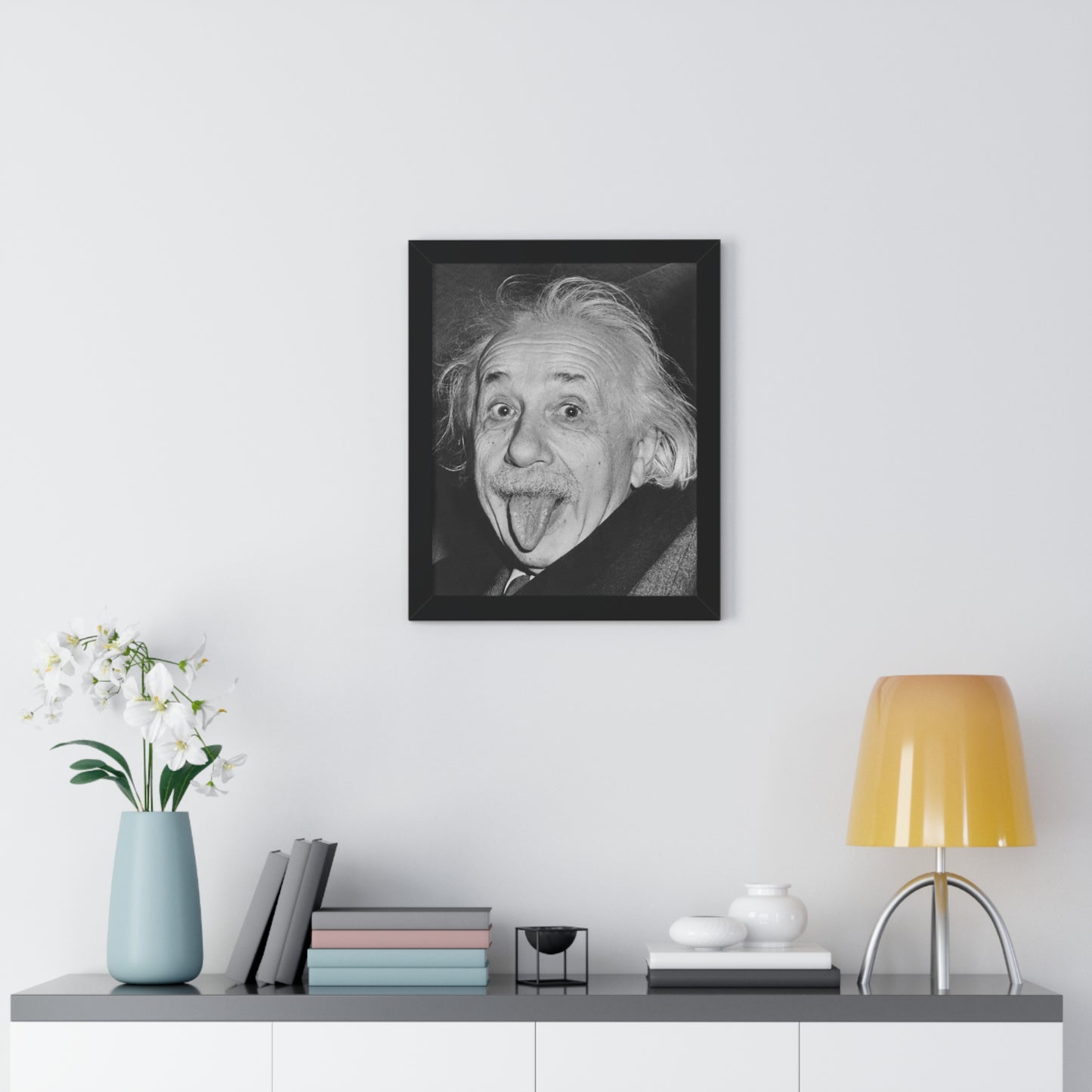 Einstein's Tongue: Iconic Framed Vertical Poster