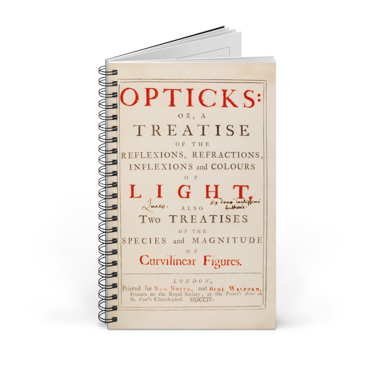 Newton's Opticks Journal: Gifted to Halley, 'I Shine'