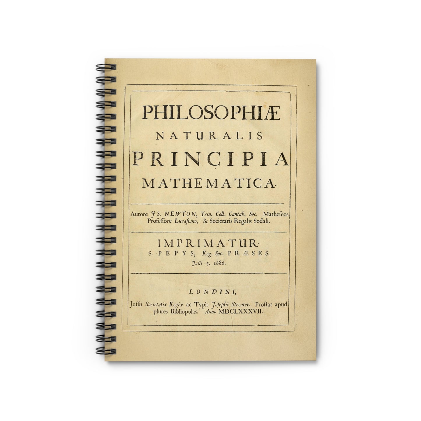 Principia Mathematica Ruled Line Spiral Notebook