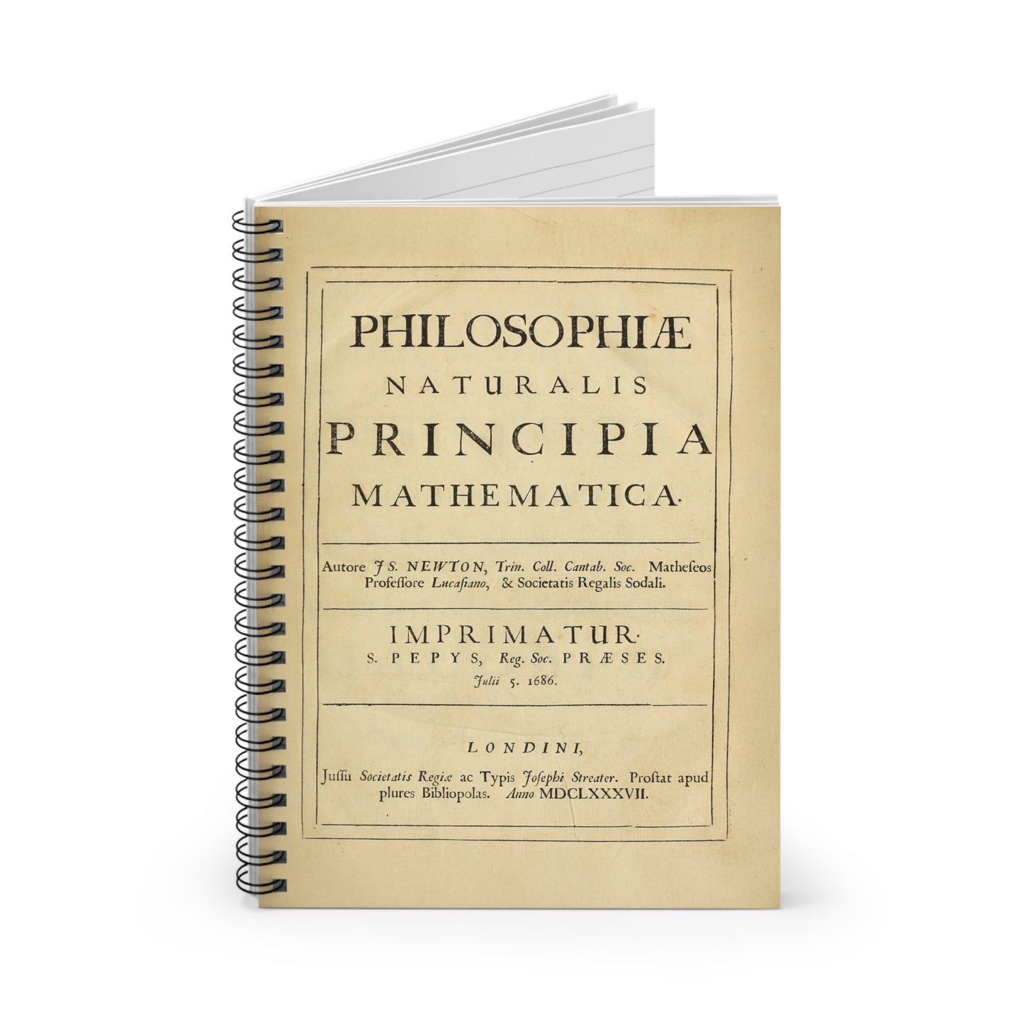 Principia Mathematica Ruled Line Spiral Notebook