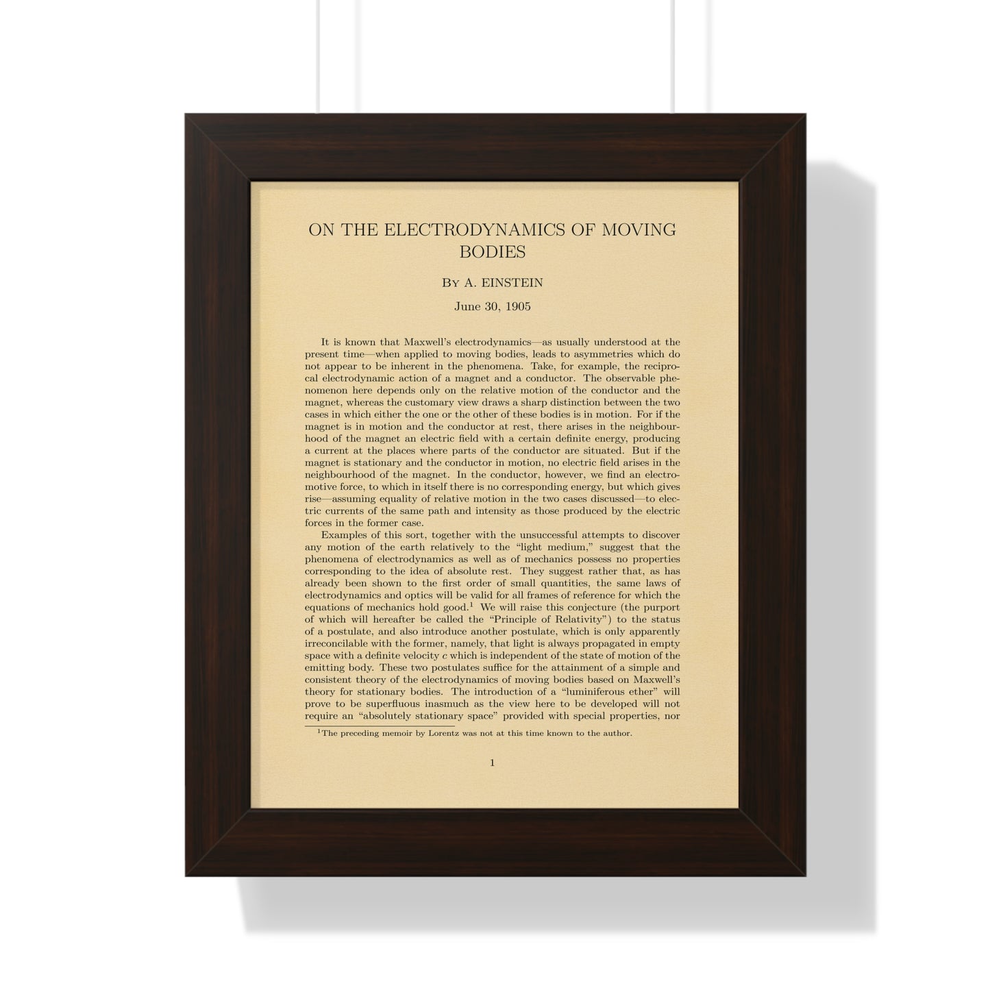 Einstein's Special Relativity Framed Poster