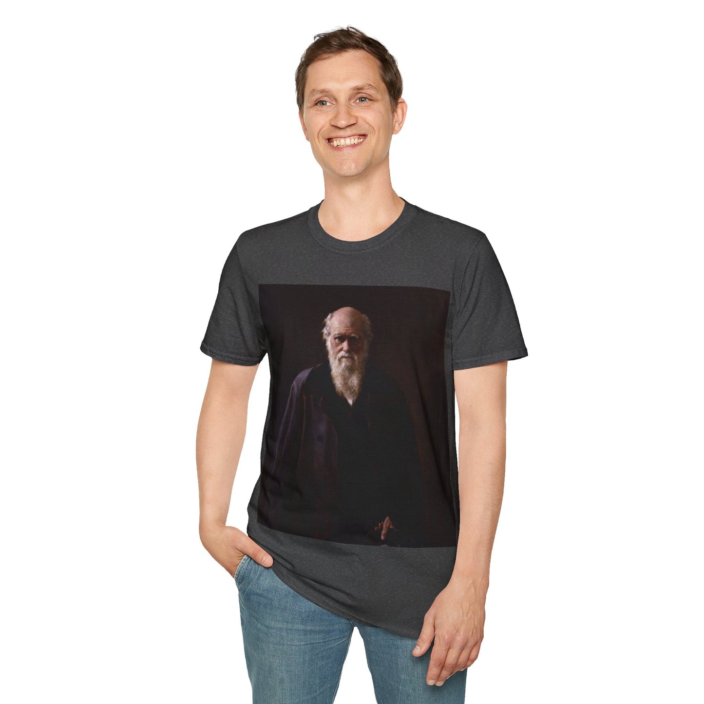 Charles Darwin Portrait Unisex Softstyle T-Shirt