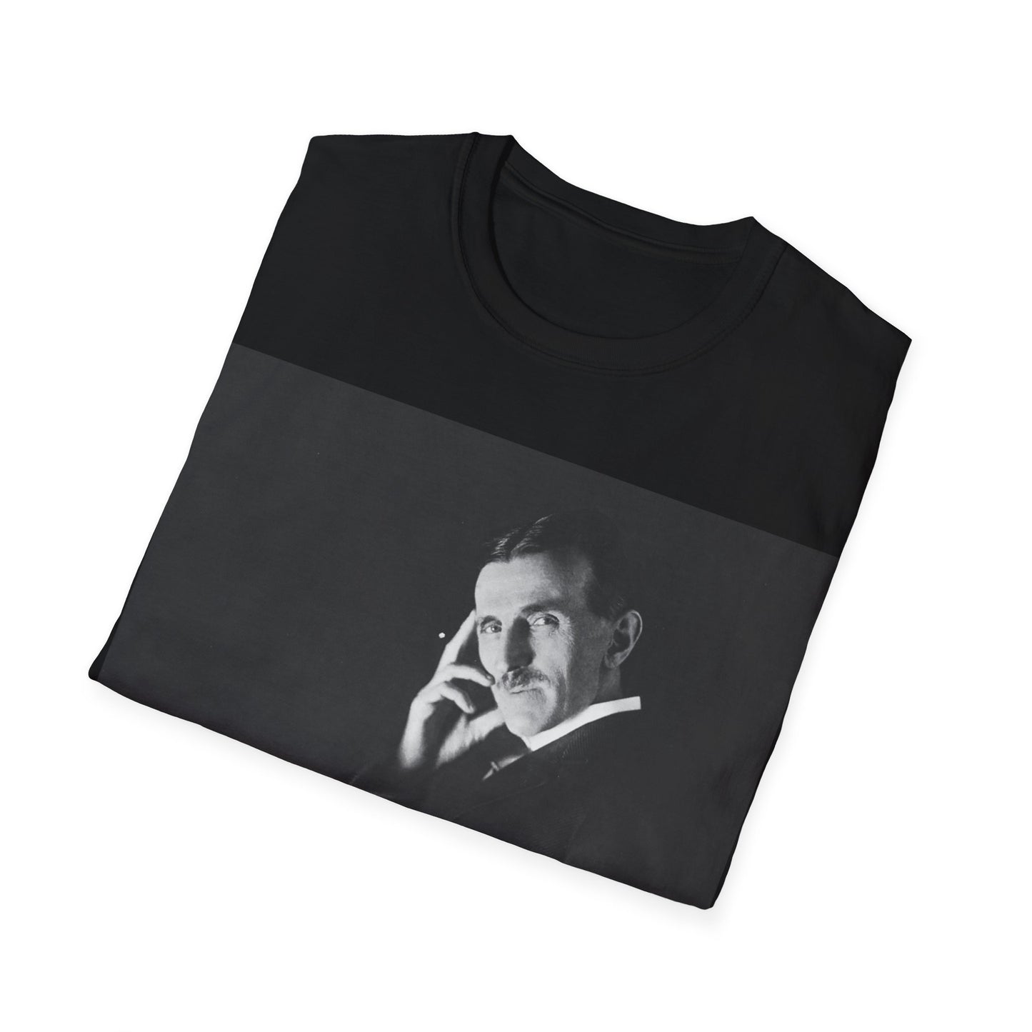 Nikola Tesla Portrait Softstyle Unisex T-Shirt