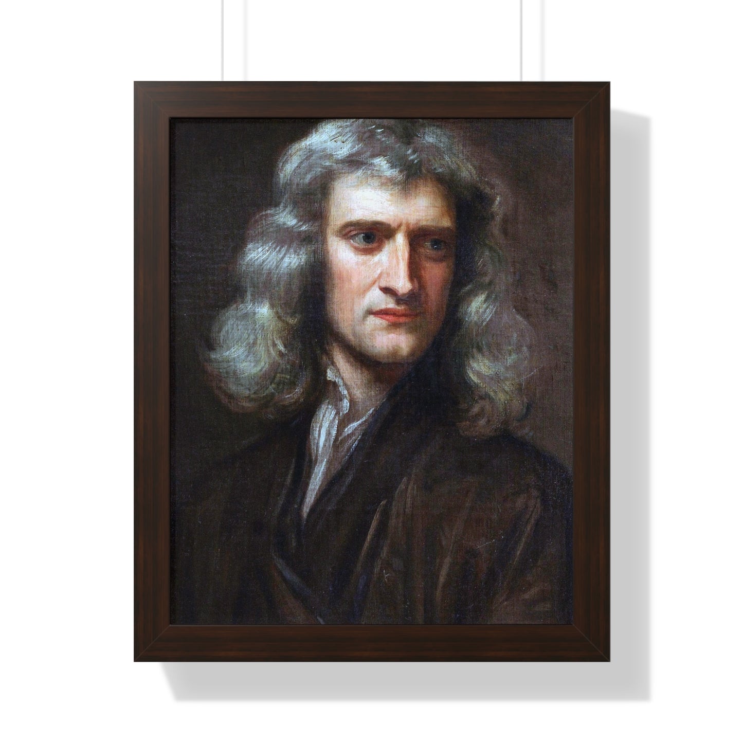 Framed Portrait of Isaac Newton by Godfrey Kneller