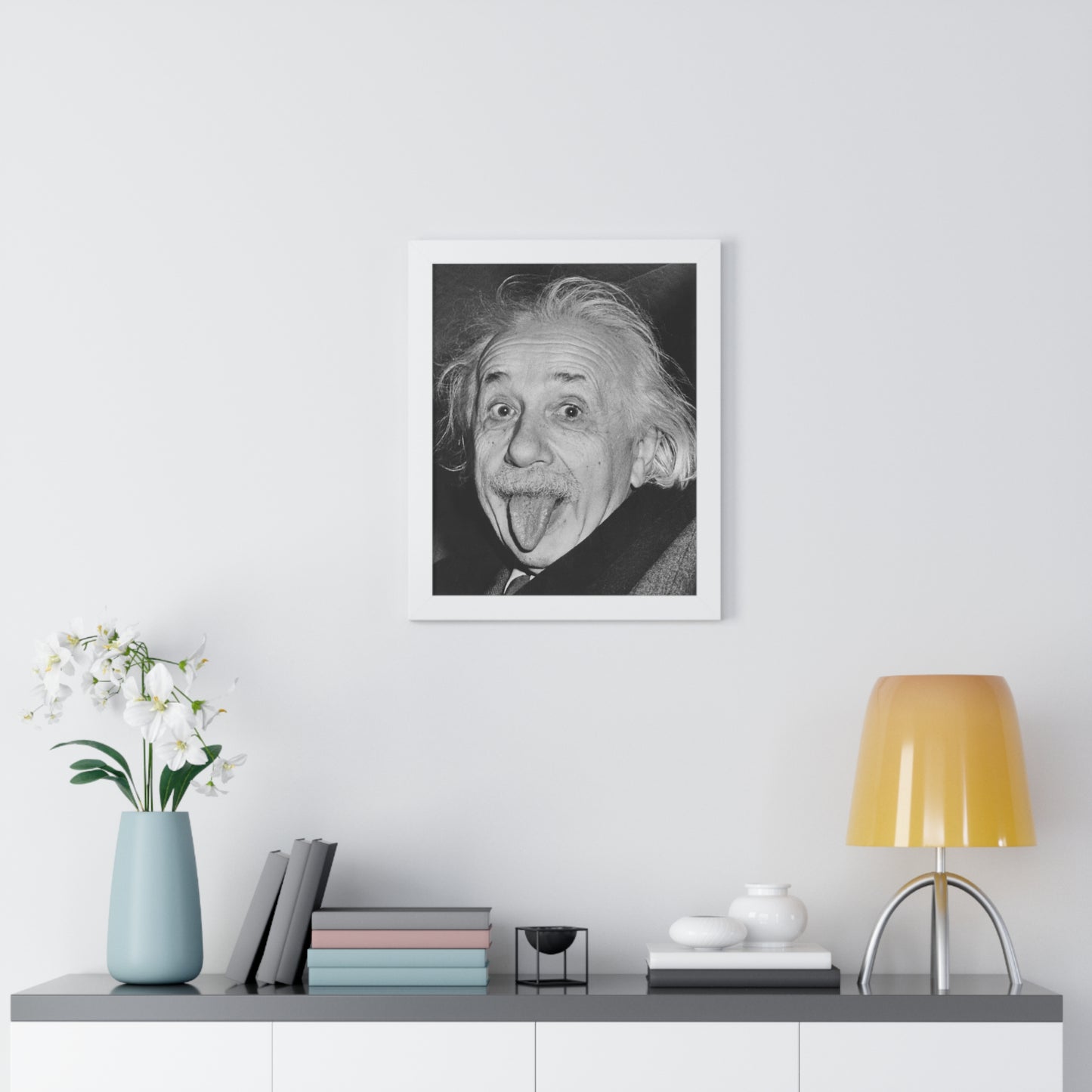 Einstein's Tongue: Iconic Framed Vertical Poster