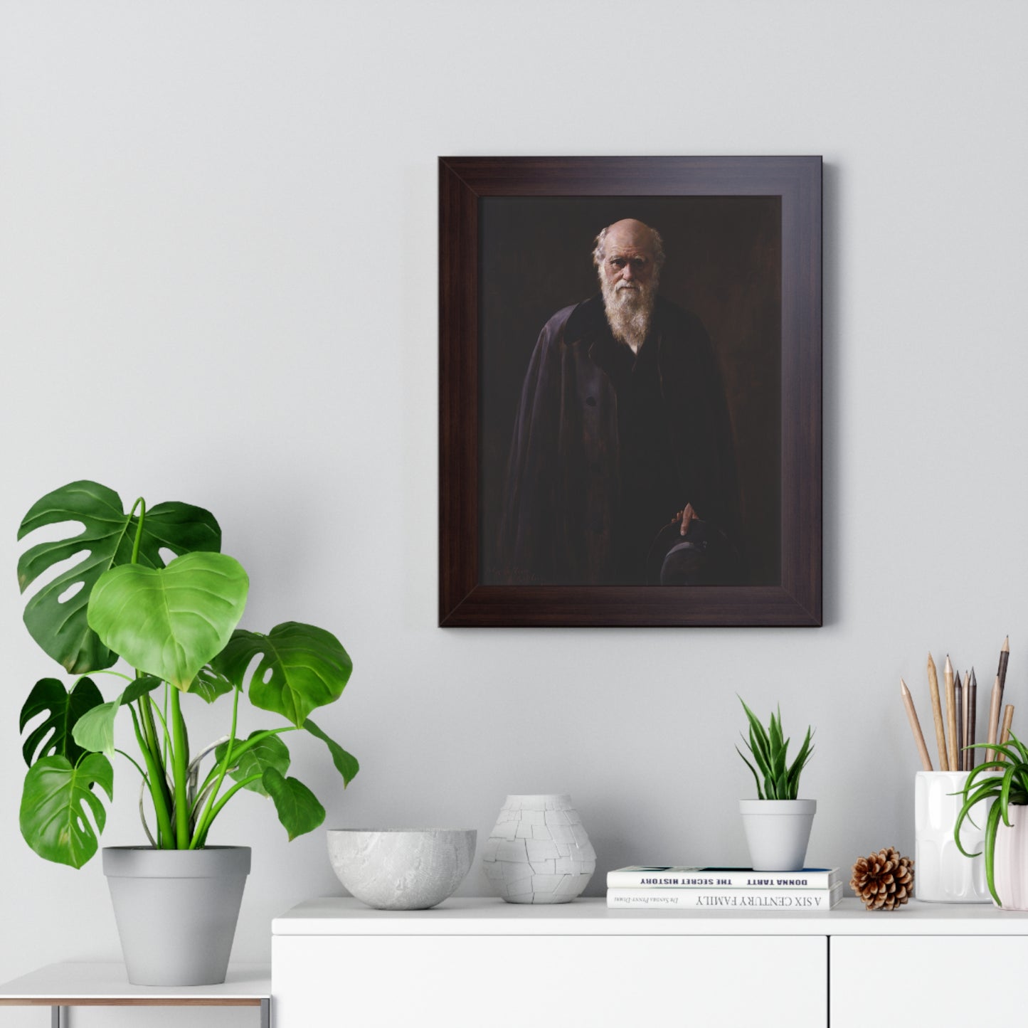 Charles Darwin Framed Portrait by John Collier