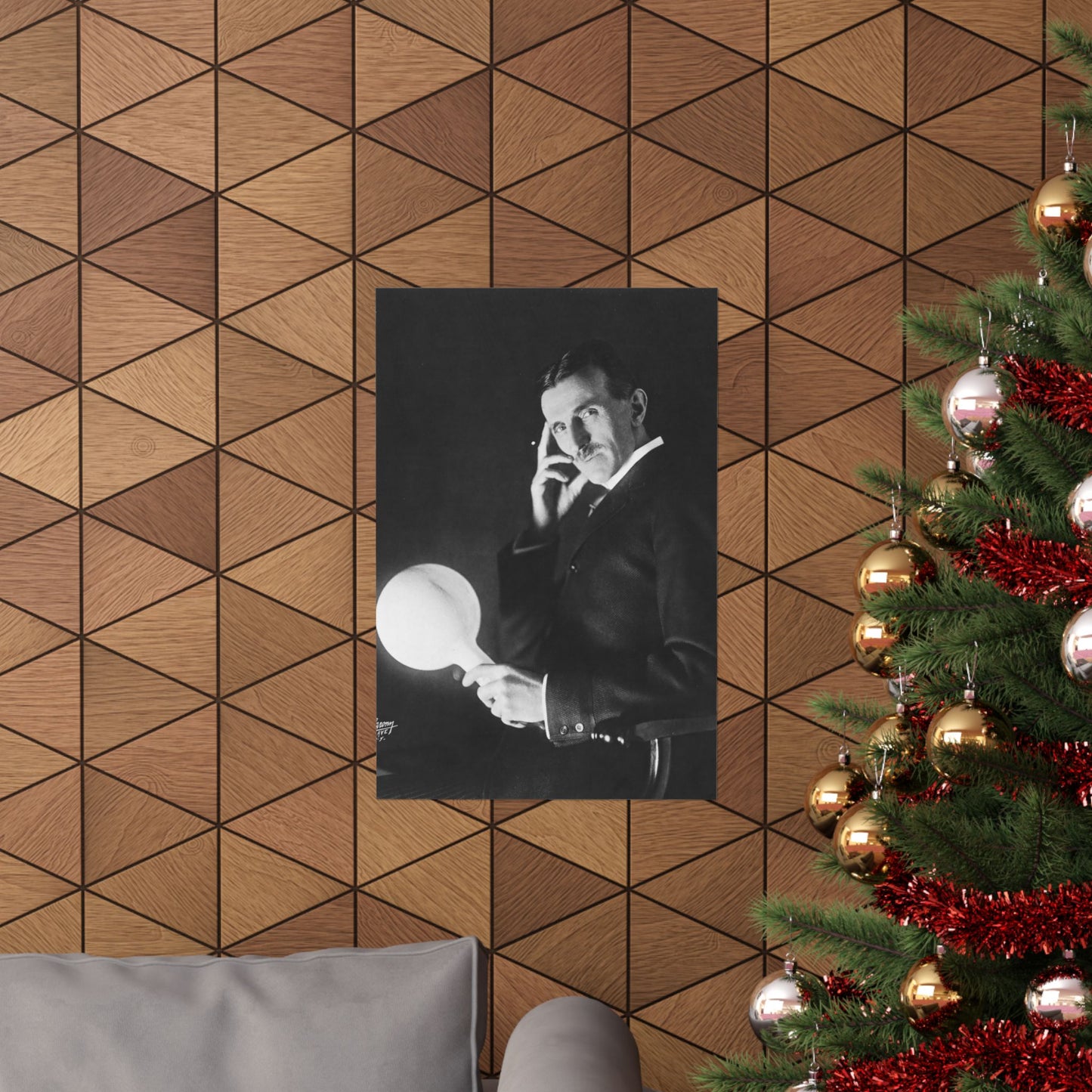 Nikola Tesla Portrait Matte Vertical Poster