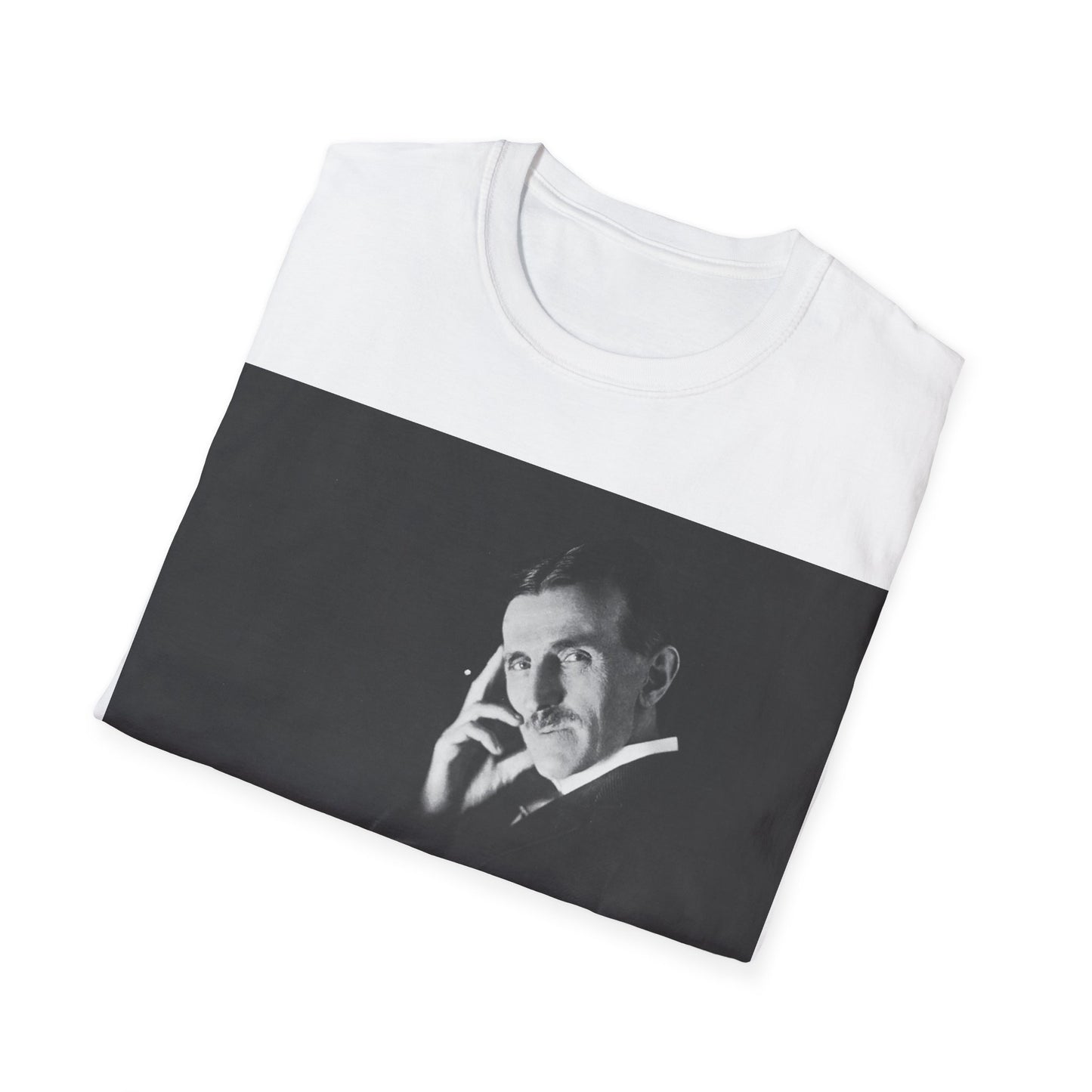 Nikola Tesla Portrait Softstyle Unisex T-Shirt