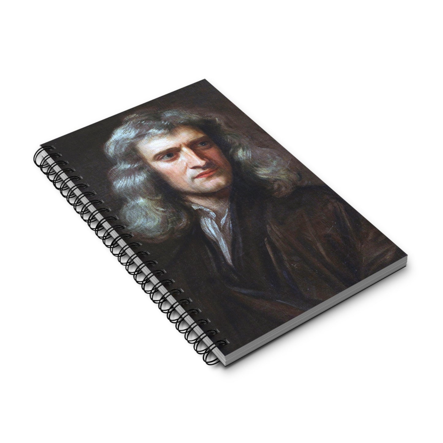 Isaac Newton Portrait Spiral Journal - Classic Design